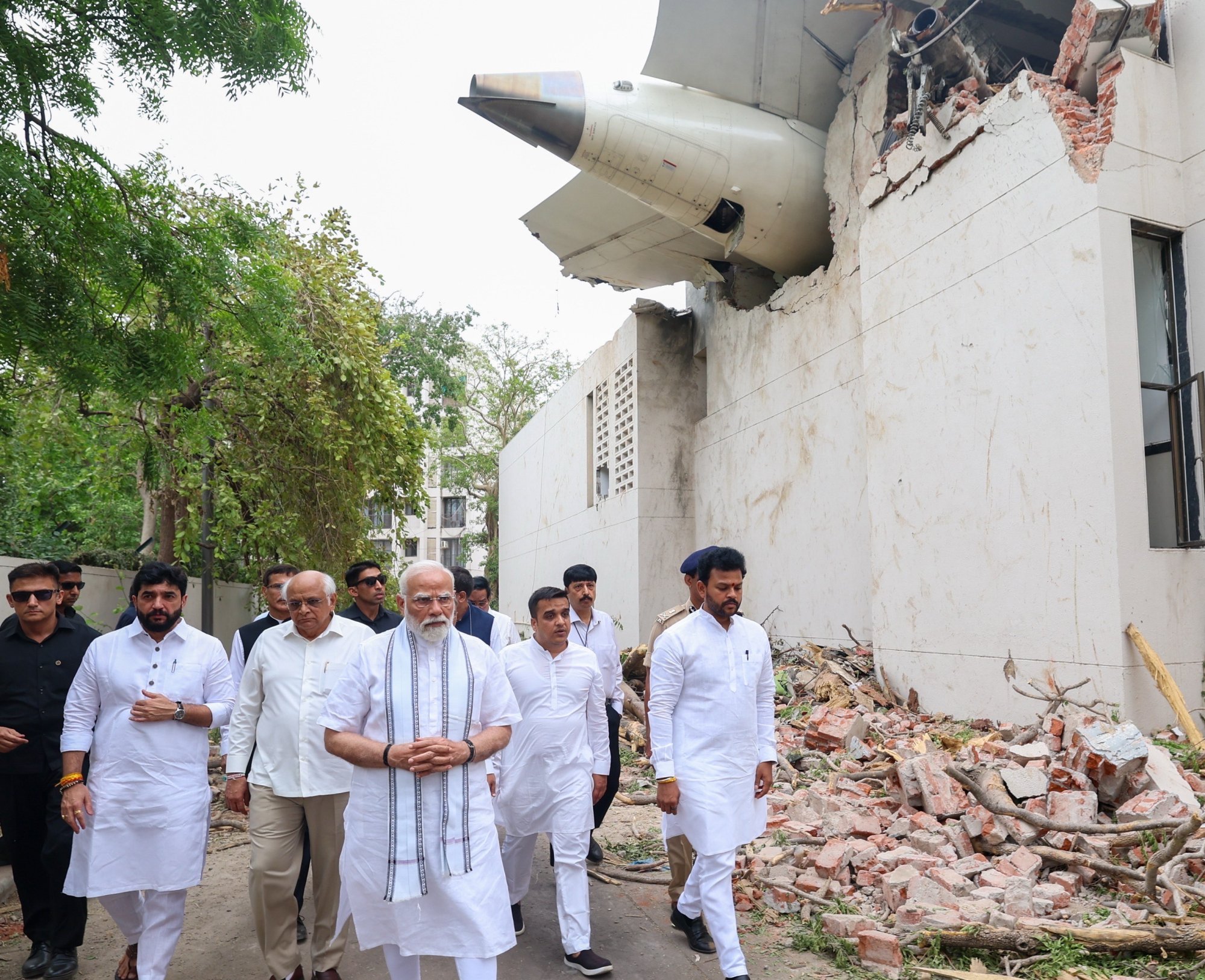 Indian Prime Minister Narendra Modi visits the site of the Air India Boeing 787-8 Dreamliner crash in Ahmedabad. Photo: EPA-EFE Indian Prime Minister Narendra Modi visits the site of the Air India Boeing 787-8 Dreamliner crash in Ahmedabad. Photo: EPA-EFE