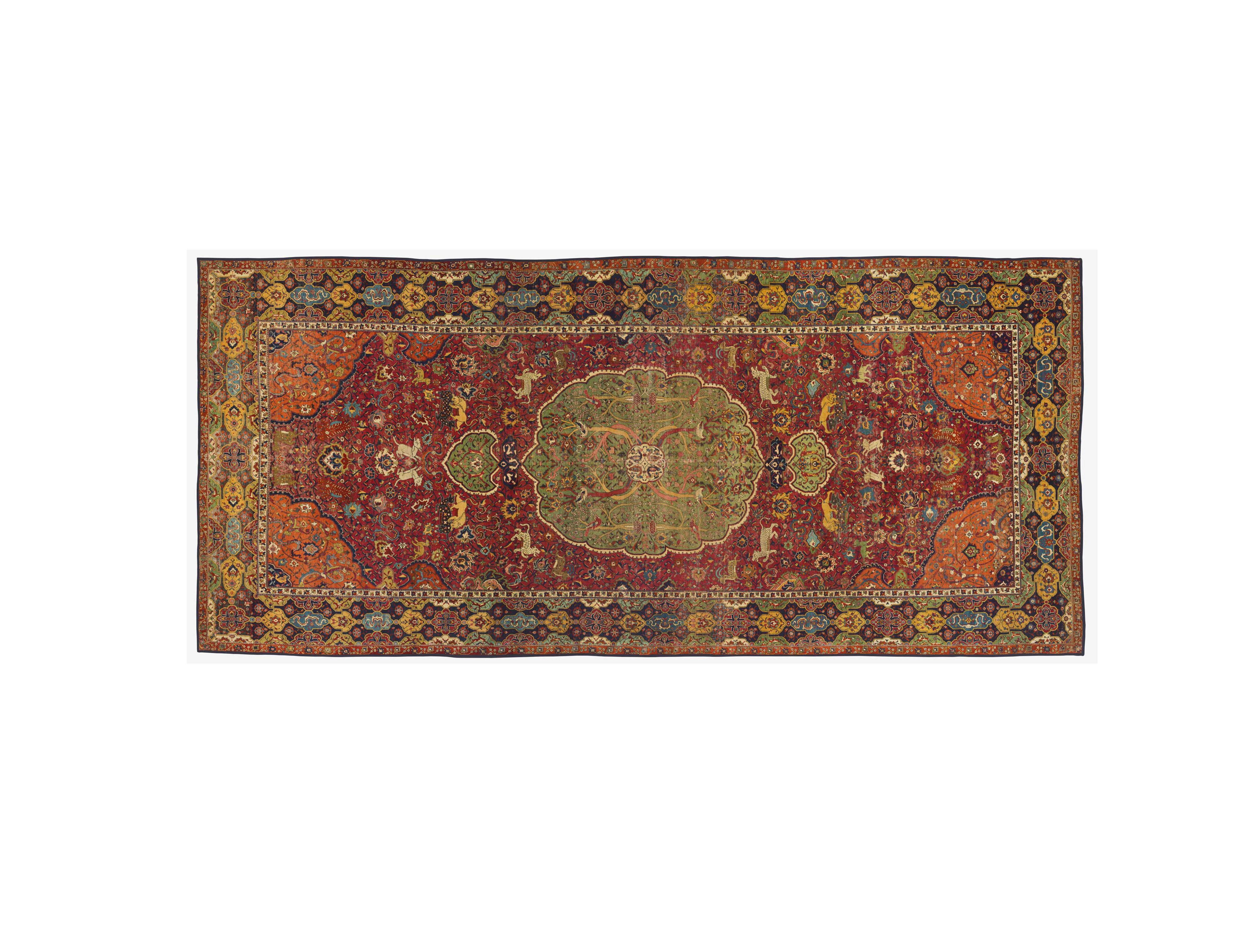 The Shah Sulayman “hunting” carpet, a gift from the Safavids of Iran to the leader of the Republic of Venice in the late 17th century. Photo: courtesy The Museum of Islamic Art, Doha