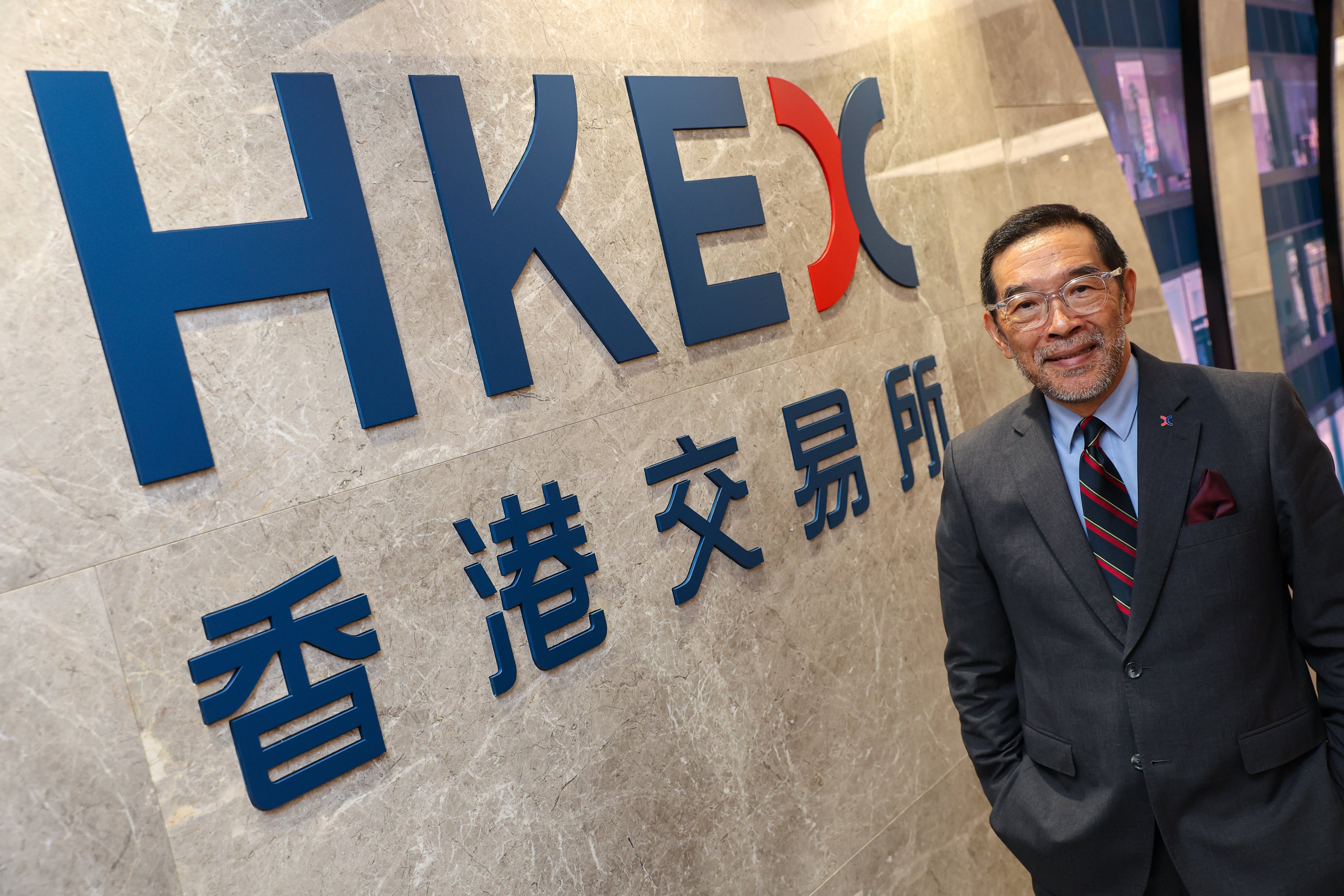 Interview with Hong Kong Exchanges and Clearing (HKEX) chairman Carlson Tong Ka-shing in Central on June 11, 2025. Photo: Edmond So