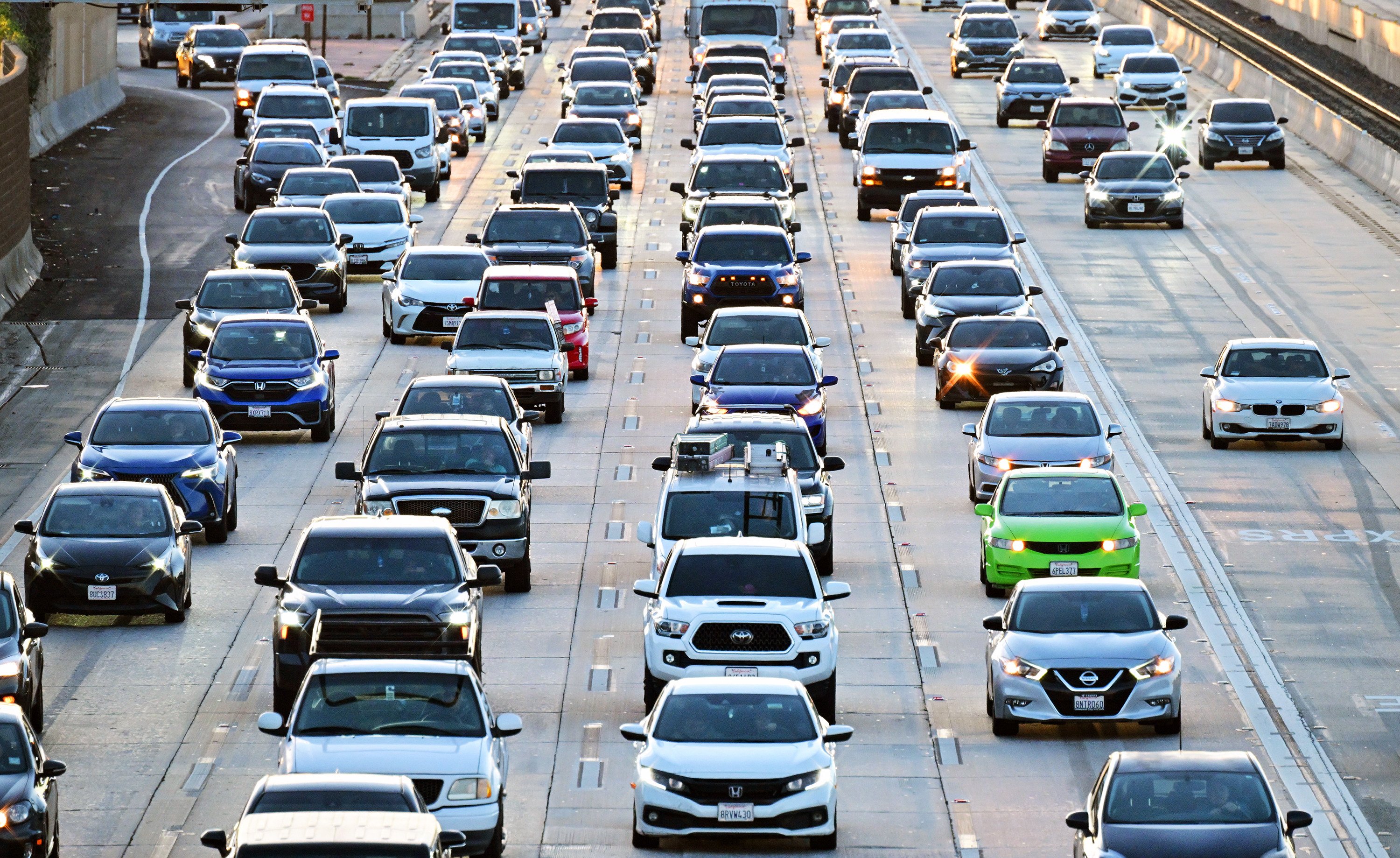 Traffic on a Los Angeles freeway. File photo: AFP