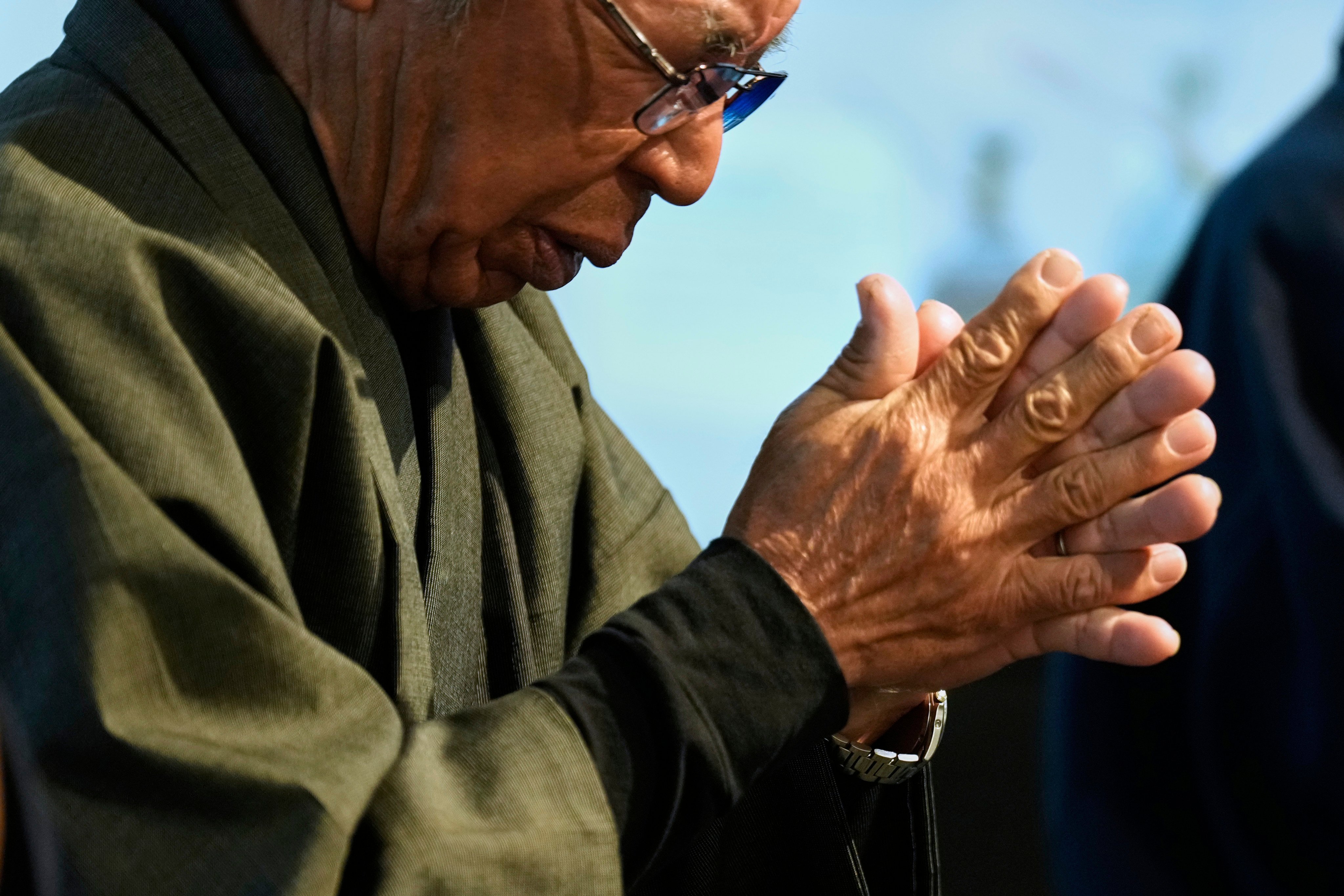 A Hidden Christian prays on Ikitsuki Island, Japan. Photo: AP