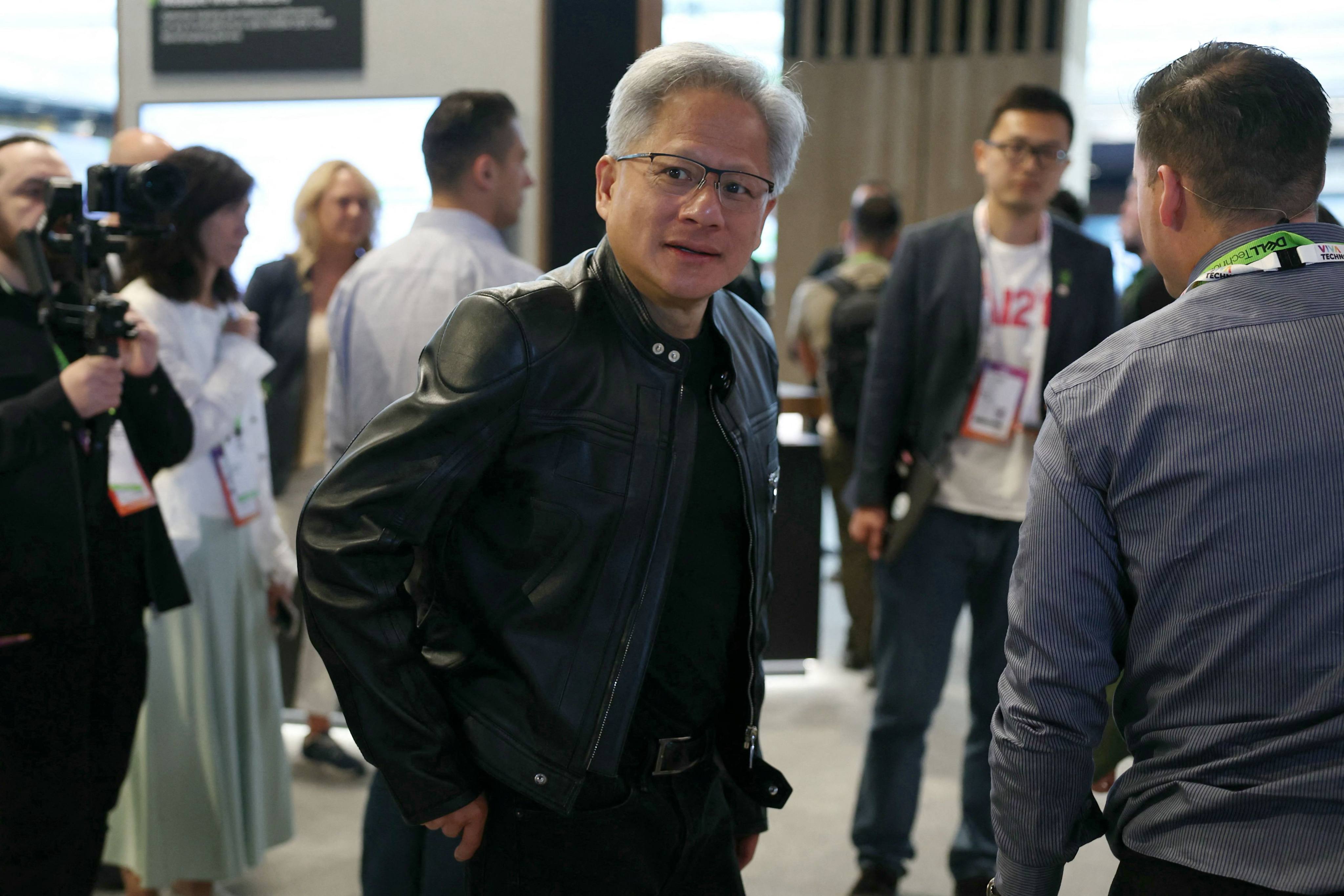 Nvidia CEO Jensen Huang at the Paris Expo Porte de Versailles in Paris, France on Thursday. Photo: AFP