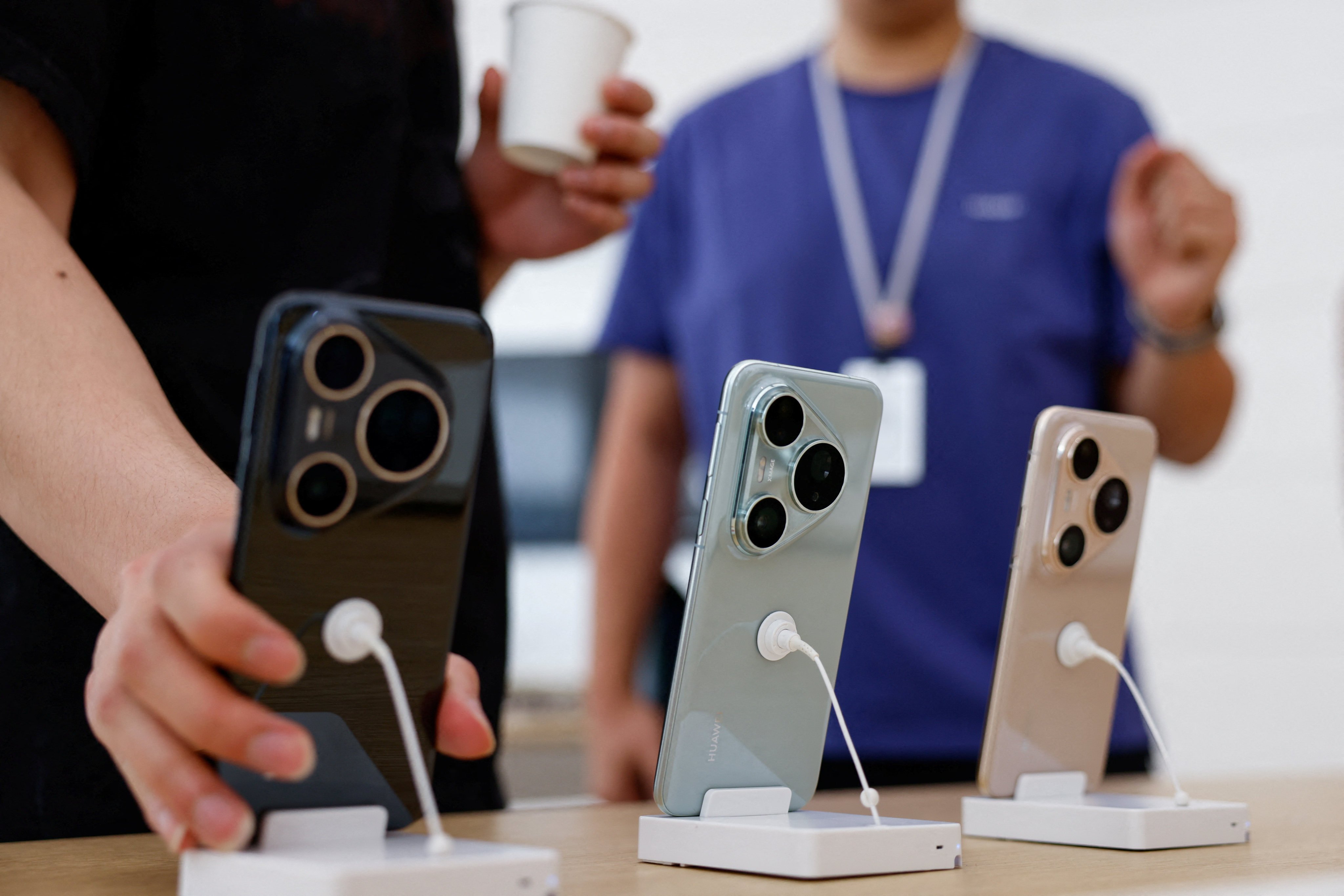 Huawei launched its latest HarmonyOS devices, the Pura 80 series smartphones, on June 11. Photo: Reuters