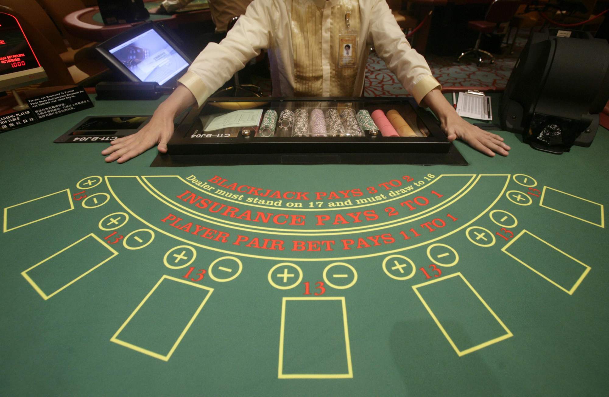 A blackjack table inside the Resorts World Sentosa casino in Singapore. A group of entrepreneurs in Bali has proposed building a casino on the island. Photo: Reuters A blackjack table inside the Resorts World Sentosa casino in Singapore. A group of entrepreneurs in Bali has proposed building a casino on the island. Photo: Reuters