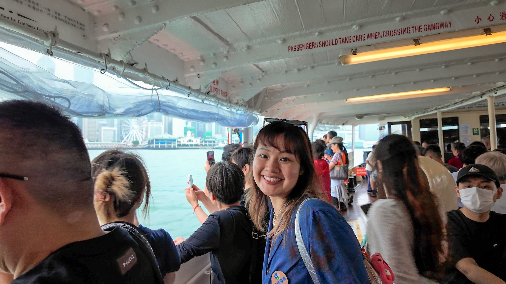 The tour includes a Star Ferry ride across the harbour. Photo: Sophie Li