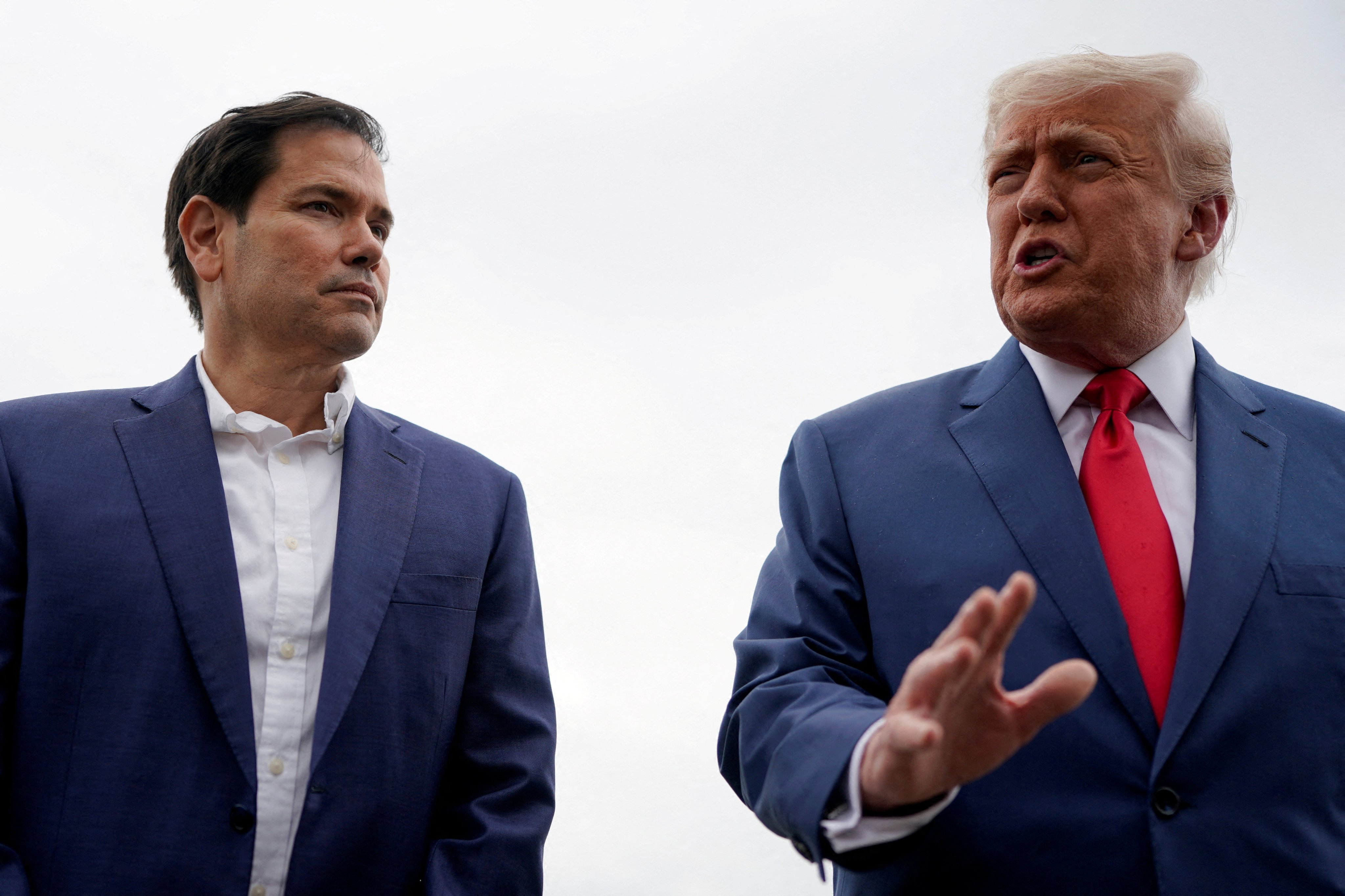 US President Donald Trump, right, and US Secretary of State Marco Rubio. Photo: Reuters