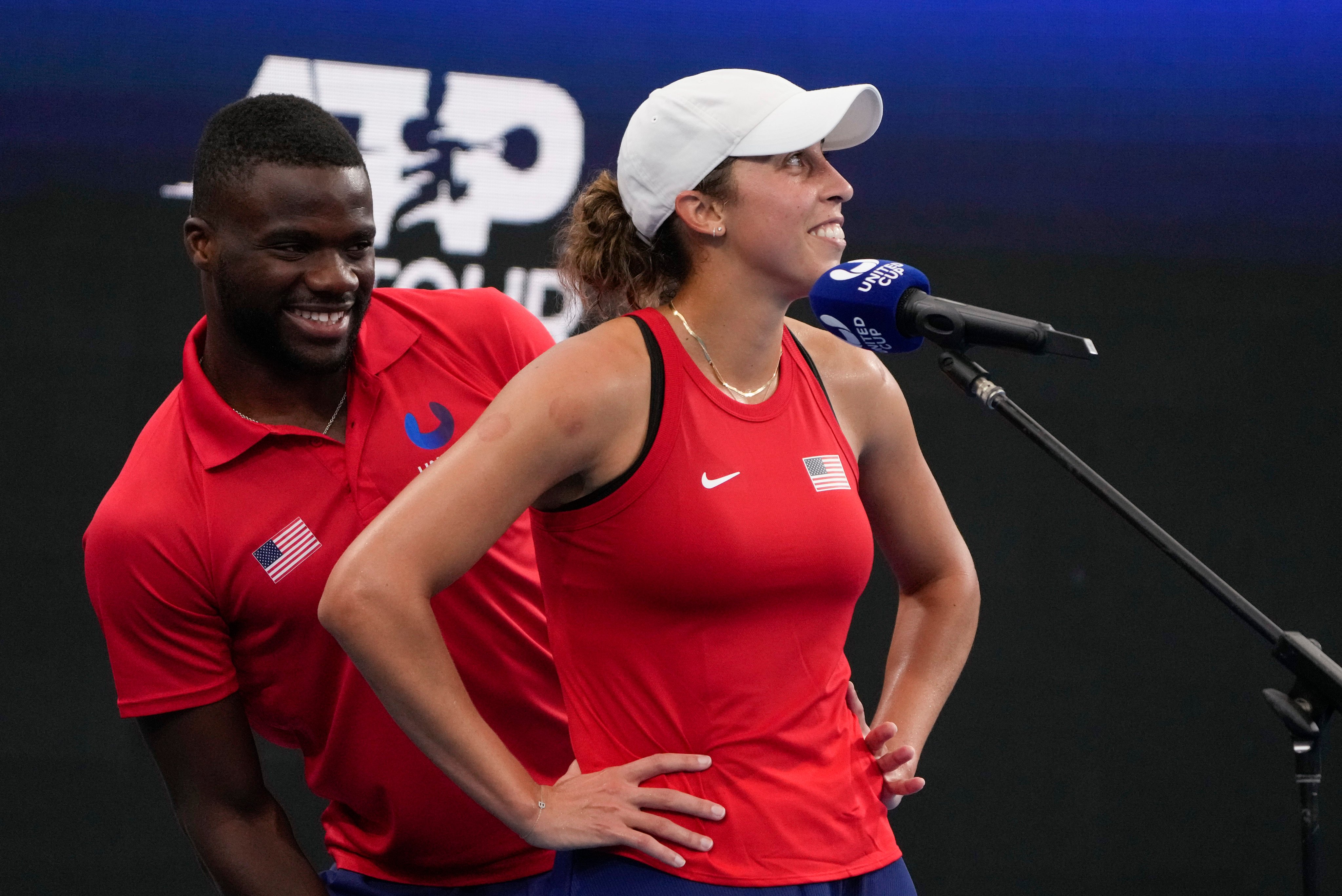 The United States’ Frances Tiafoe and Madison Keys could be one of the star pairings in the new US Open mixed-doubles competition. Photo: AP