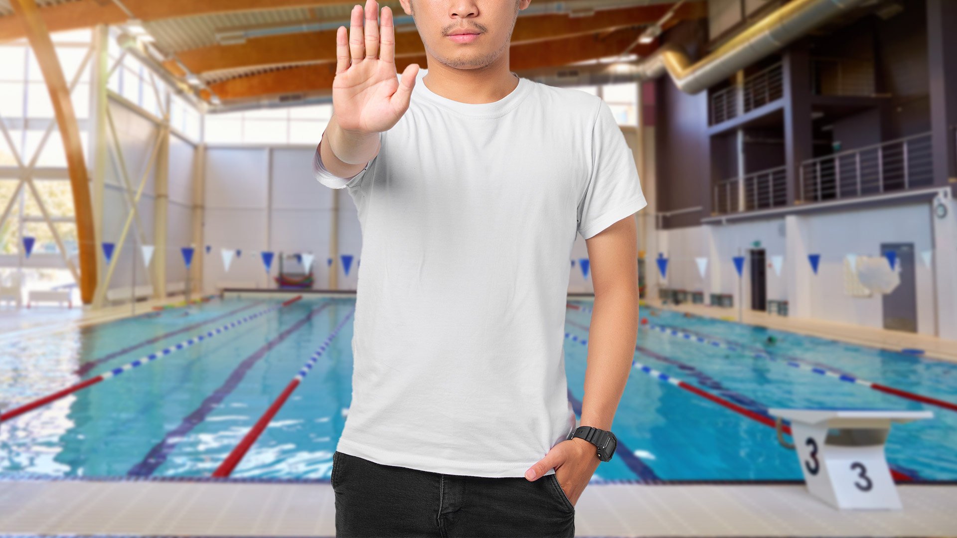 A swimming facility in South Korea faced criticism for displaying a sign that stated, “The lower your income, the dirtier your body.” Photo: SCMP composite/Shutterstock