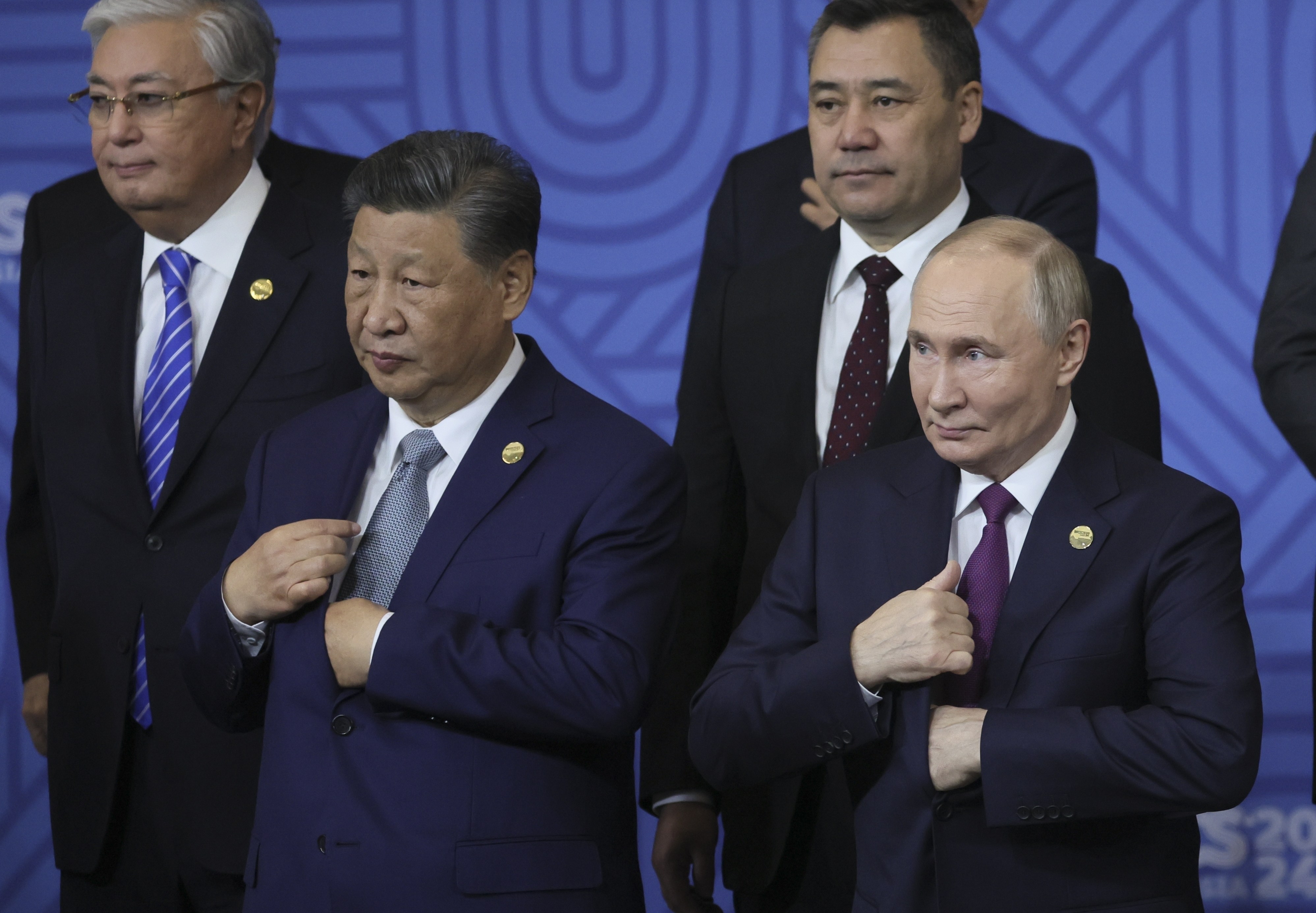 Chinese President Xi Jinping and Russian President Vladimir Putin at the Brics summit in Kazan, Russia, on October 24. Photo: AP