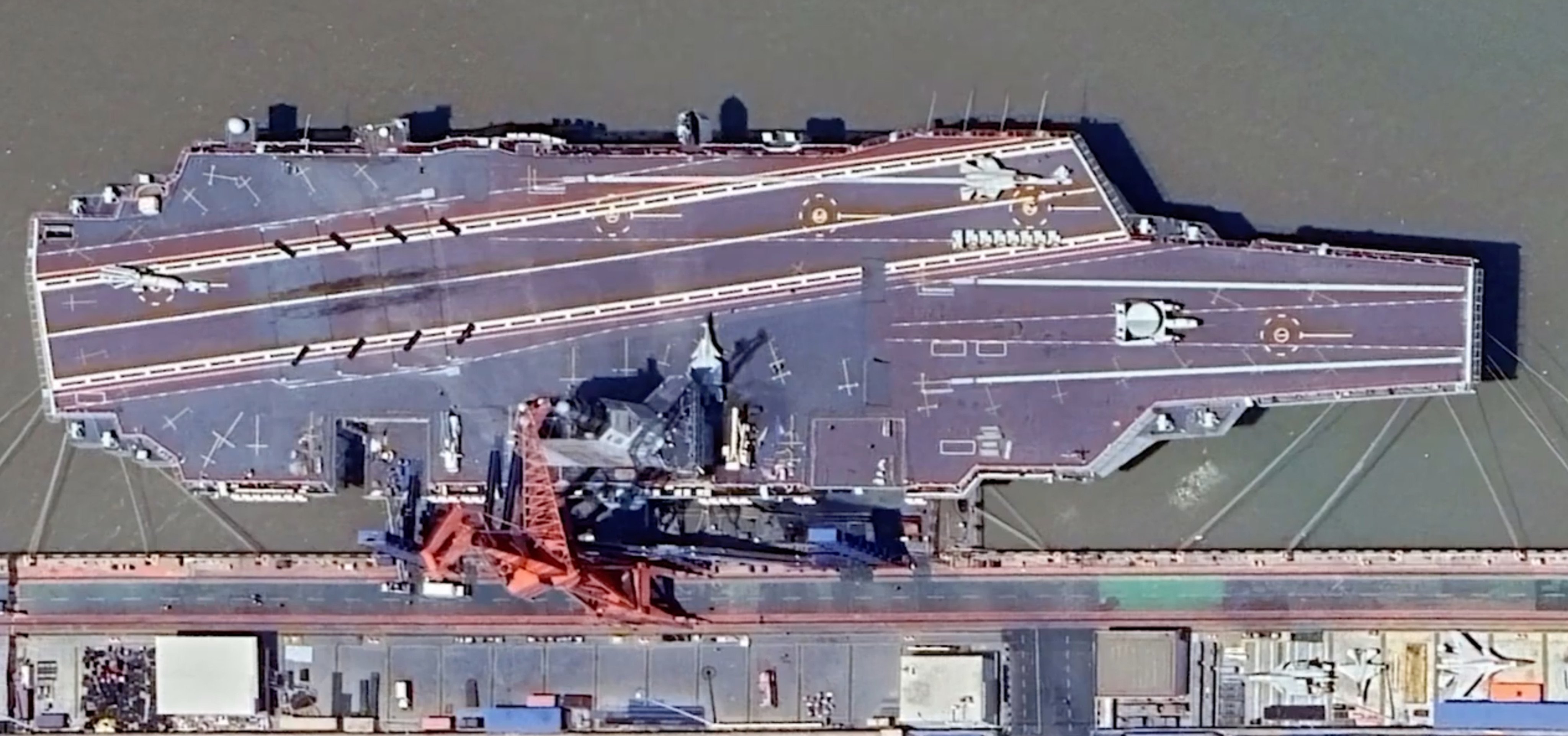 New paint marks were seen on the flight deck. Photo: Handout