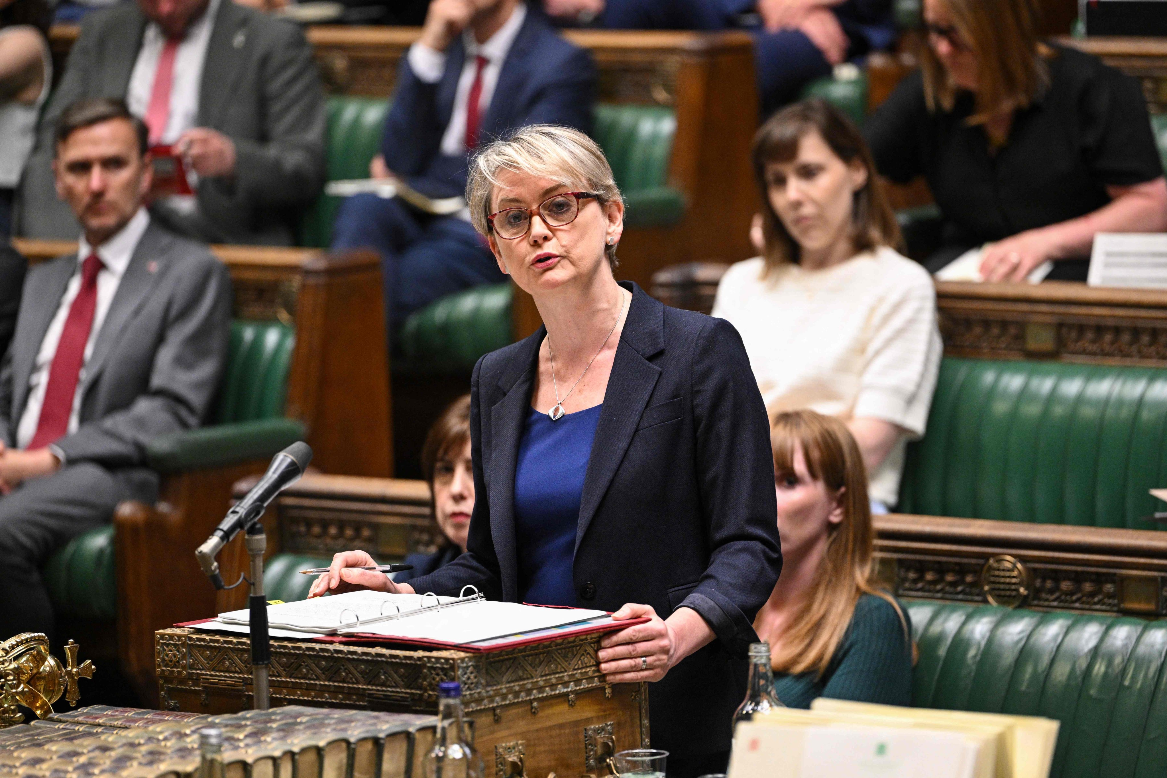 Britain’s Home Secretary Yvette Cooper making a statement on The Casey Report in the House of Commons in London, UK on Monday. Photo: UK Parliament / AFP