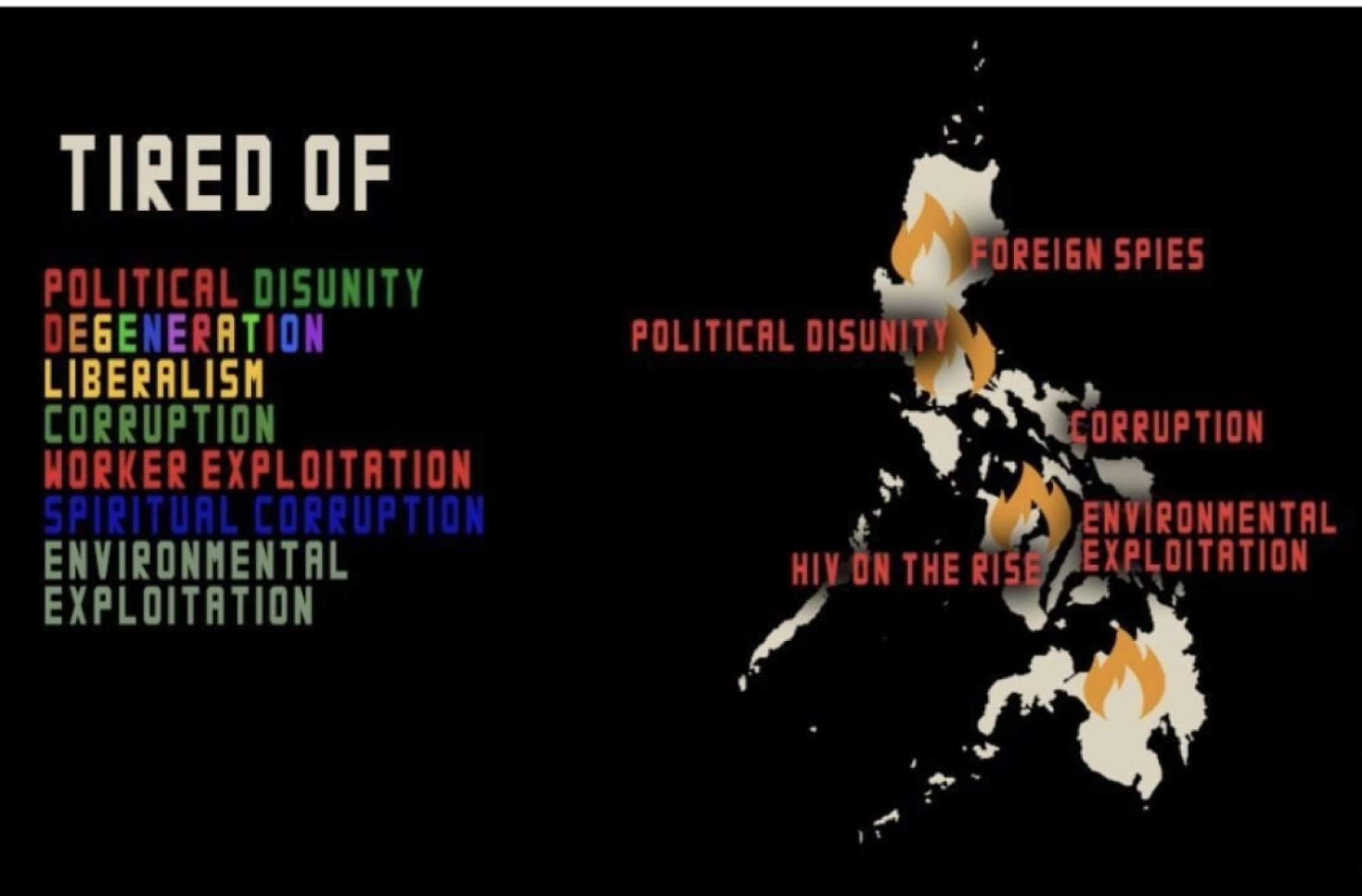 Example of Philippine Falangist Front (PFF) online propaganda. Photo: TikTok Example of Philippine Falangist Front (PFF) online propaganda. Photo: TikTok