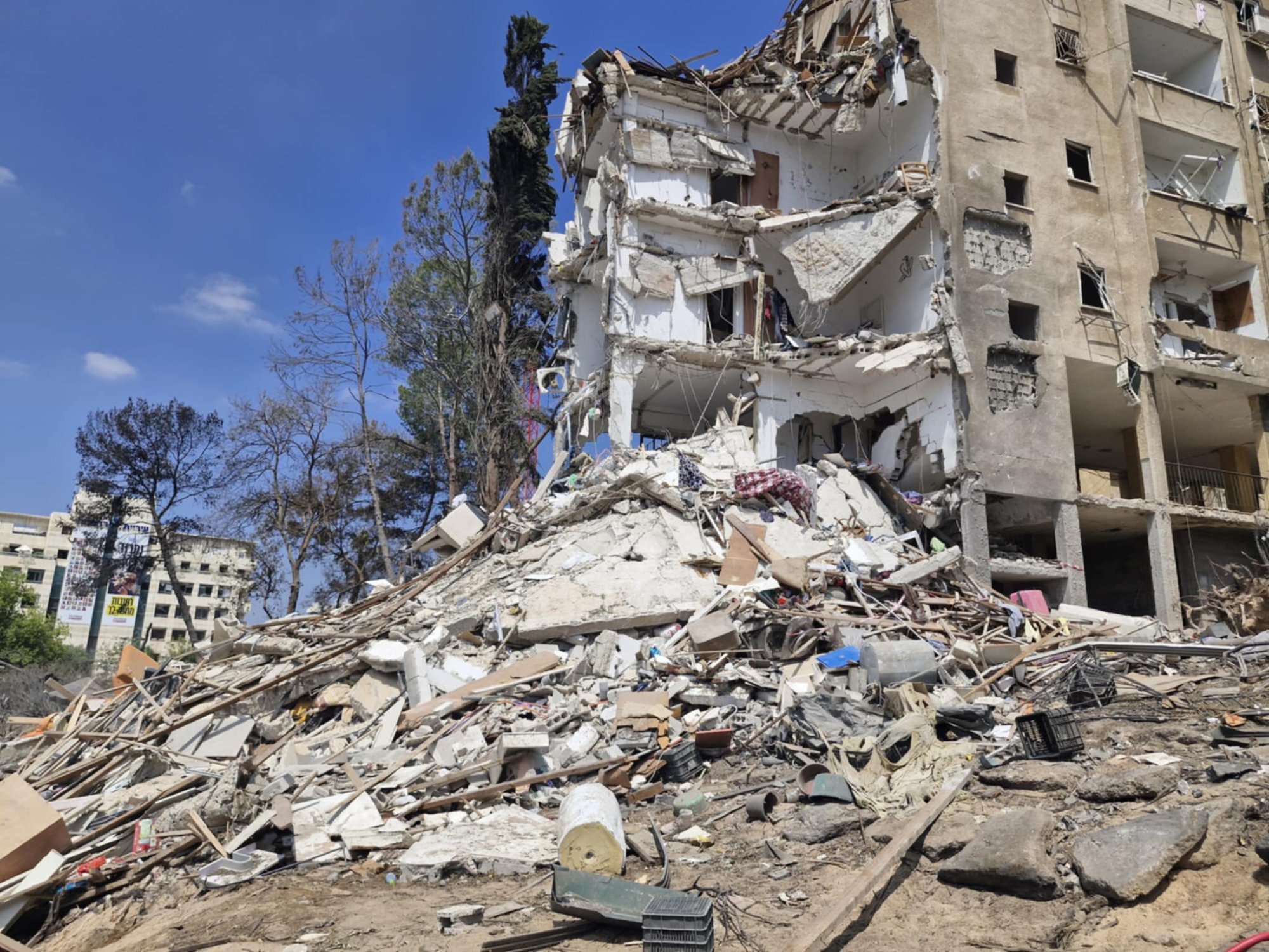 Charlot Agustin David’s home in Rehovot, which was damaged in a missile strike. Photo: Charlot Agustin David Charlot Agustin David’s home in Rehovot, which was damaged in a missile strike. Photo: Charlot Agustin David