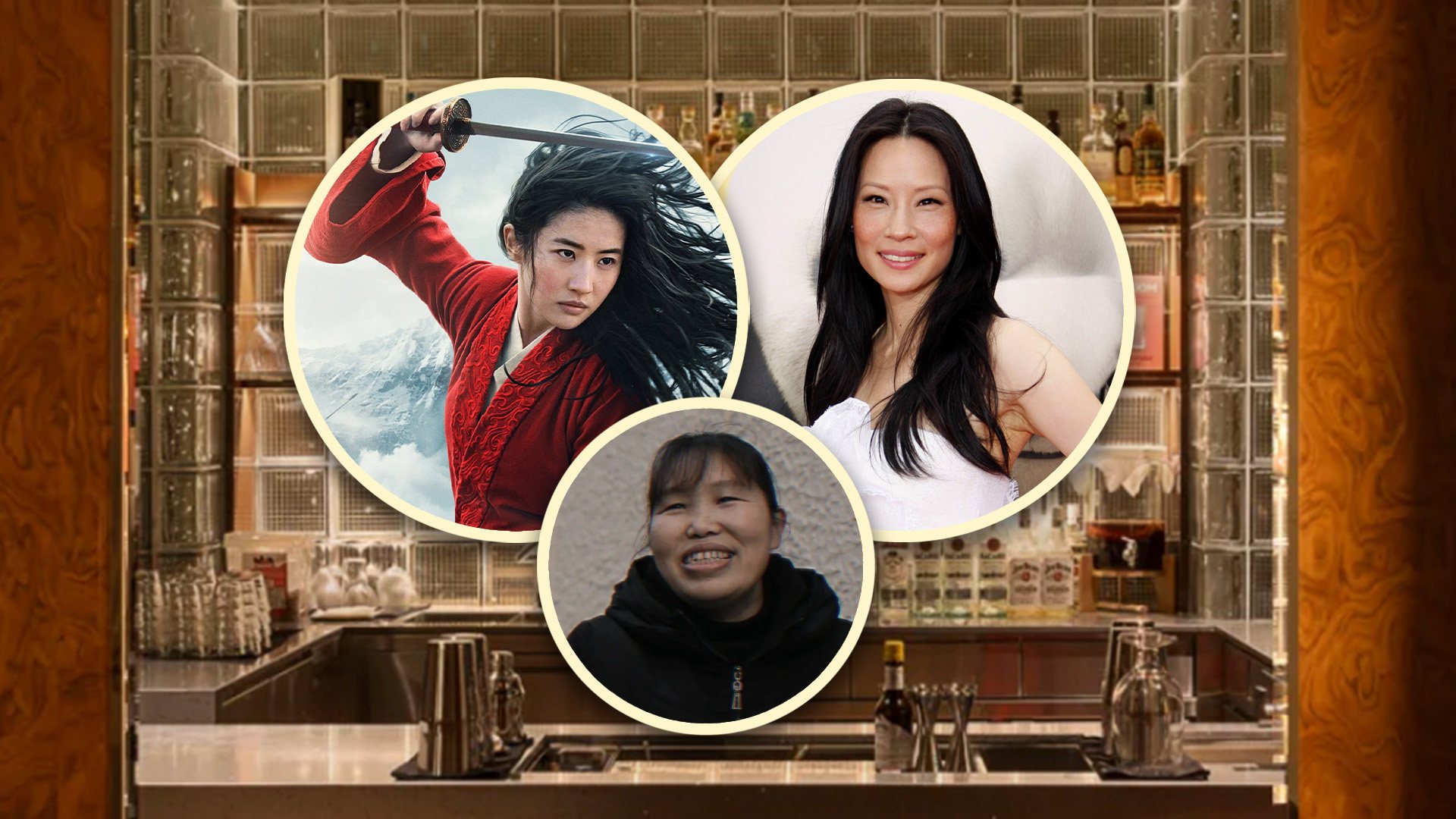 A women-only bar in China which names drinks after inspiring females, has honoured a cleaner-turned-bartender who suffered domestic violence by naming a drink after her. Photo: SCMP composite/Shutterstock/IMDb/RedNote