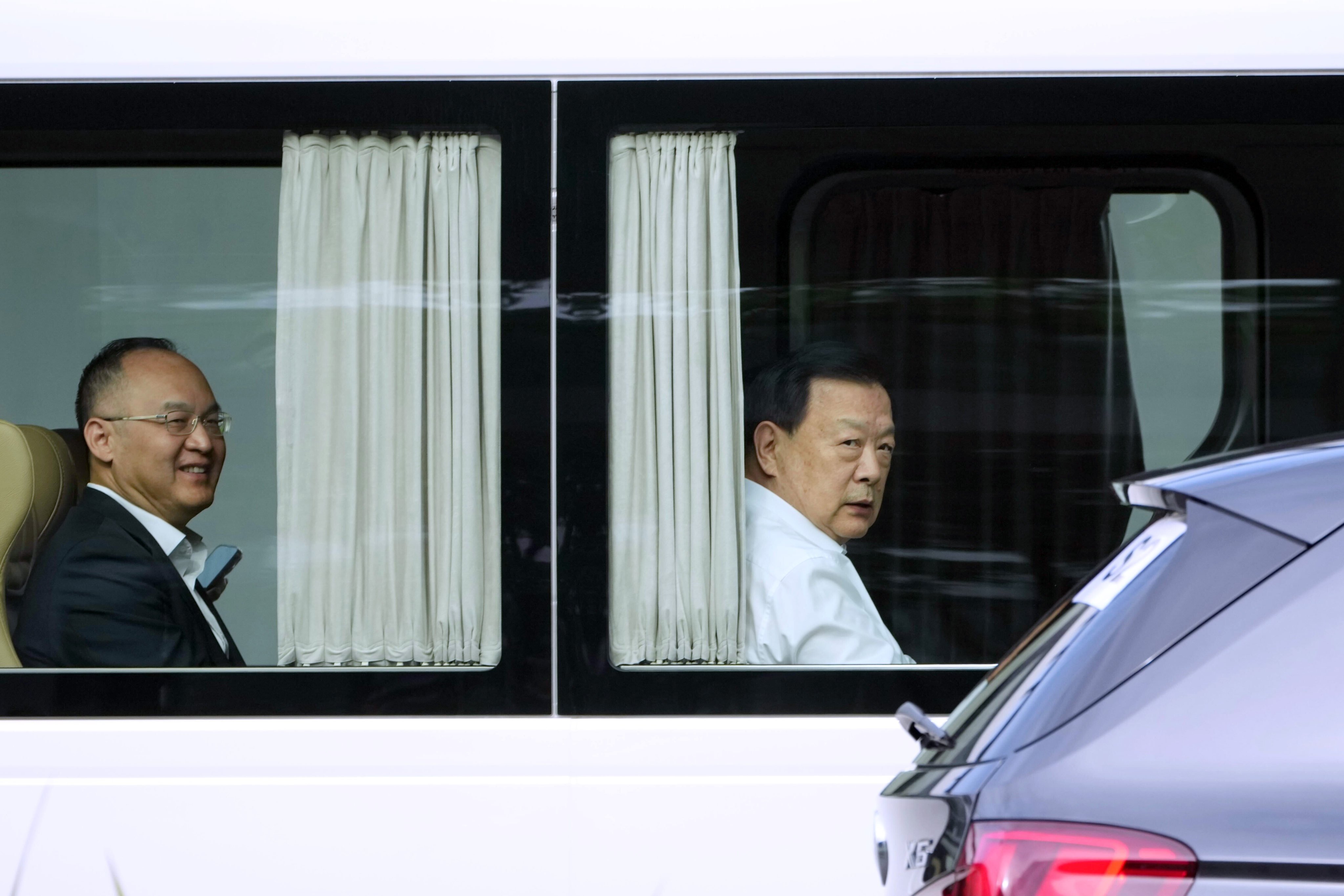 The Director of the Hong Kong and Macao Work Office of the Communist Party of China Central Committee and The Hong Kong and Macao Affairs Office of the State Council Xia Baolong , arrives in Hong Kong at Shenzhen Bay Port, he will visit Hong Kong from June 18 to 22. 18JUN25 SCMP/ Sam Tsang