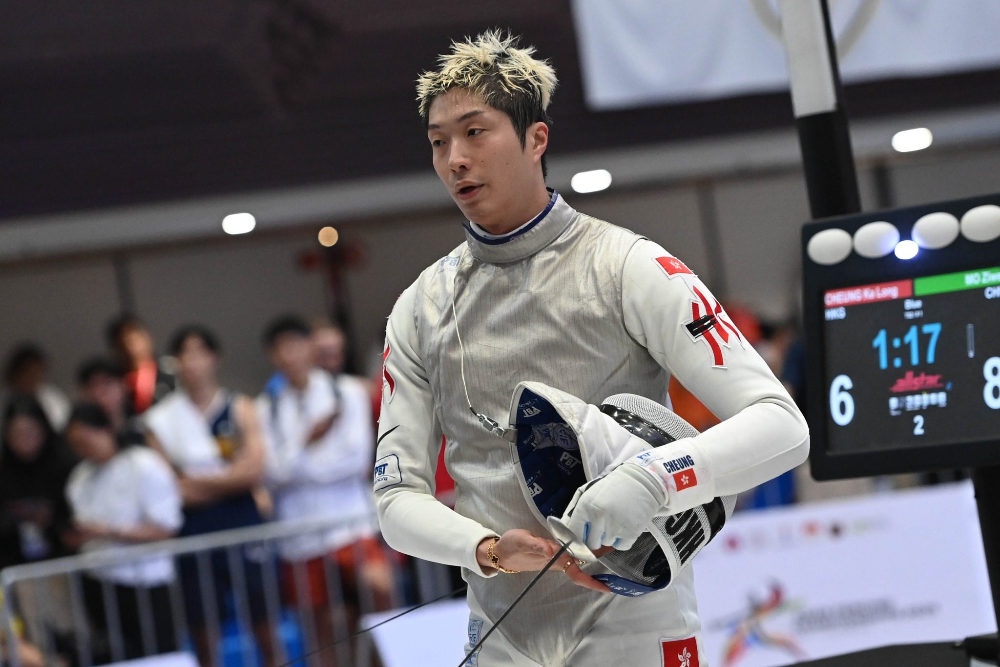 Cheung Ka-long was adjudged to have hit China’s Mo Ziwei in his head intentionally. Photo: Handout