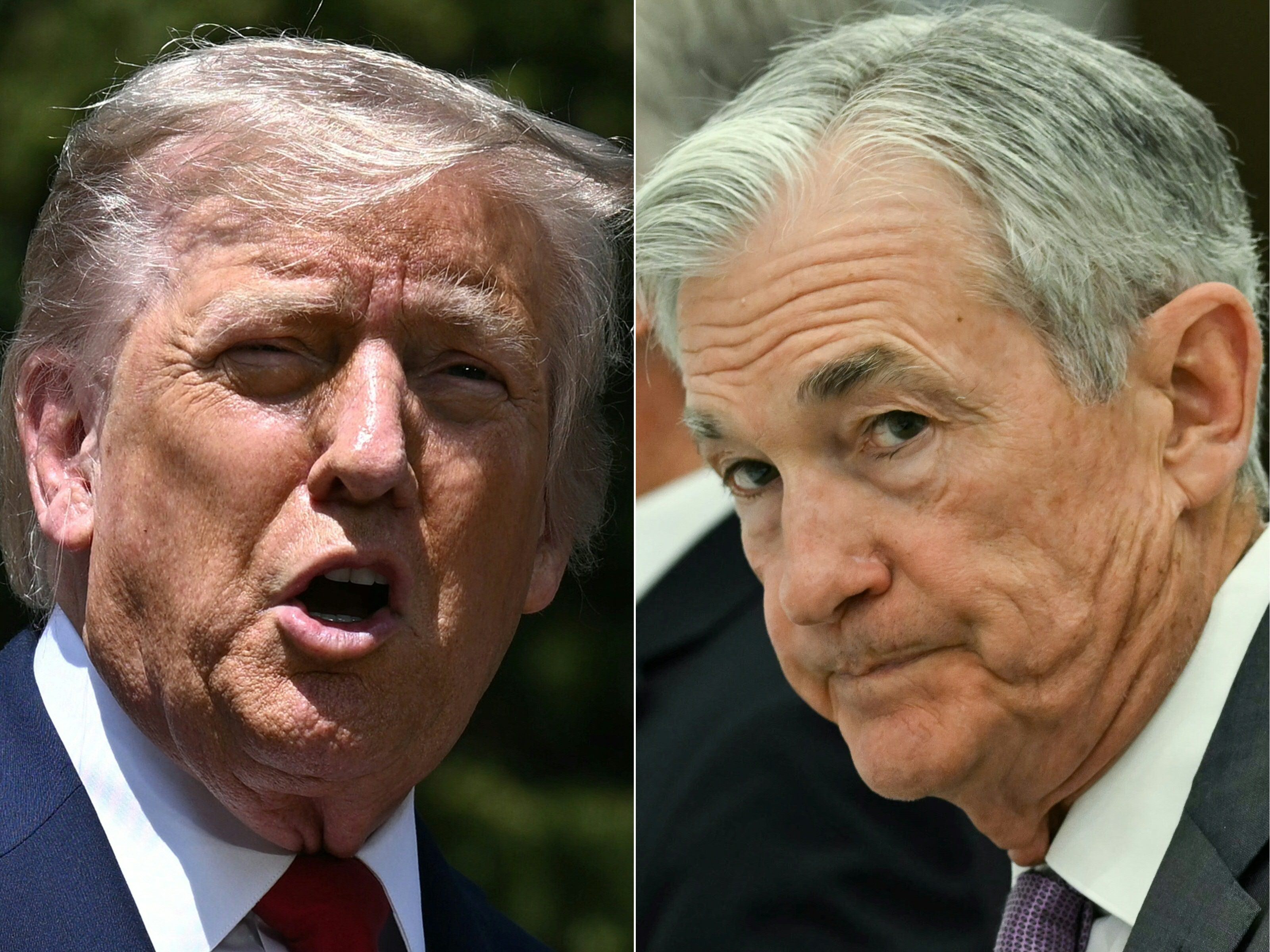 US President Donald Trump (left) says Federal Reserve Chair Jerome Powell, whom he appointed during his last term, has done a poor job. Photos: AFP