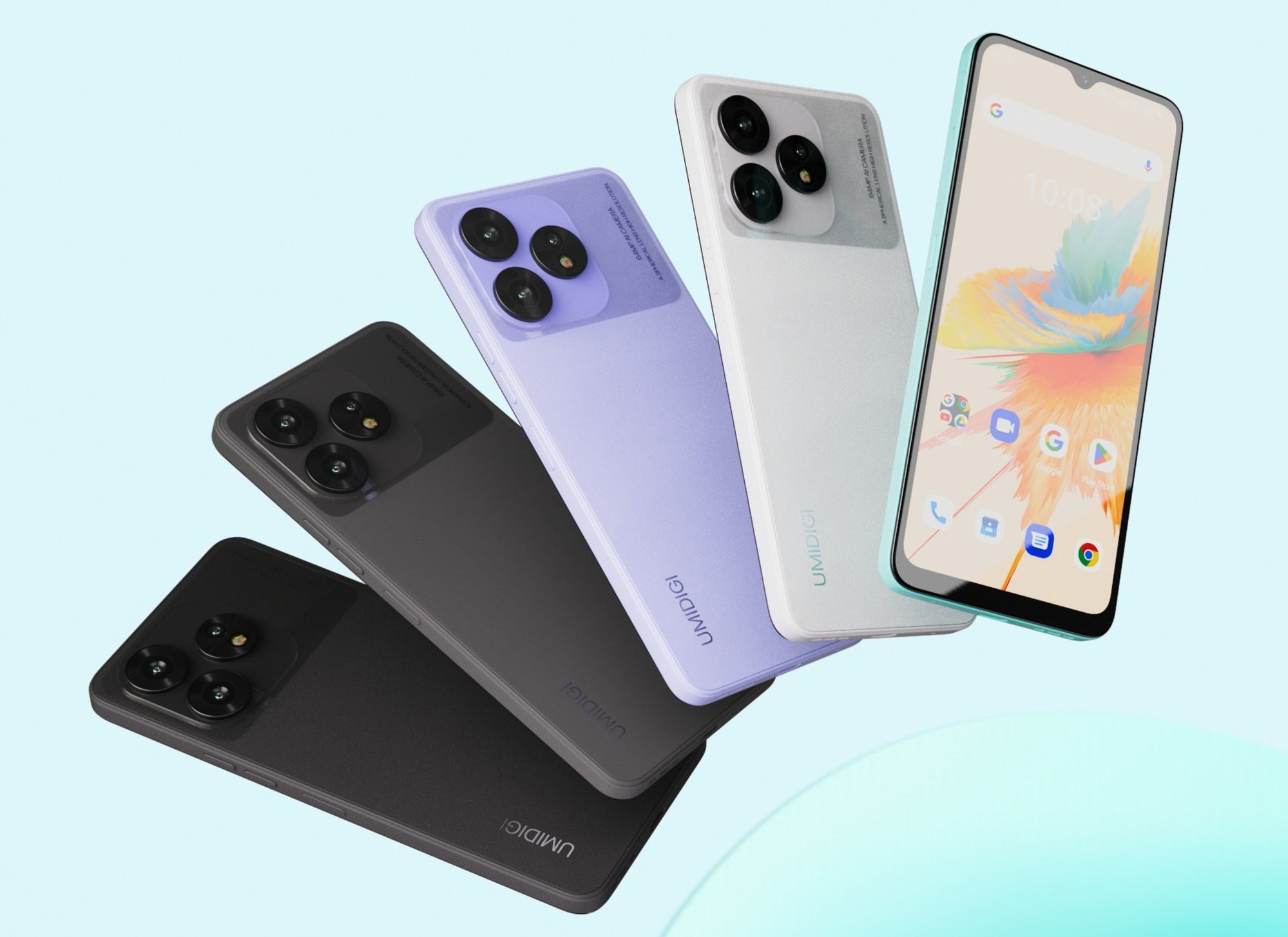 Umidigi’s A15 Ultra smartphones in different colours. Photo: Handout Umidigi’s A15 Ultra smartphones in different colours. Photo: Handout