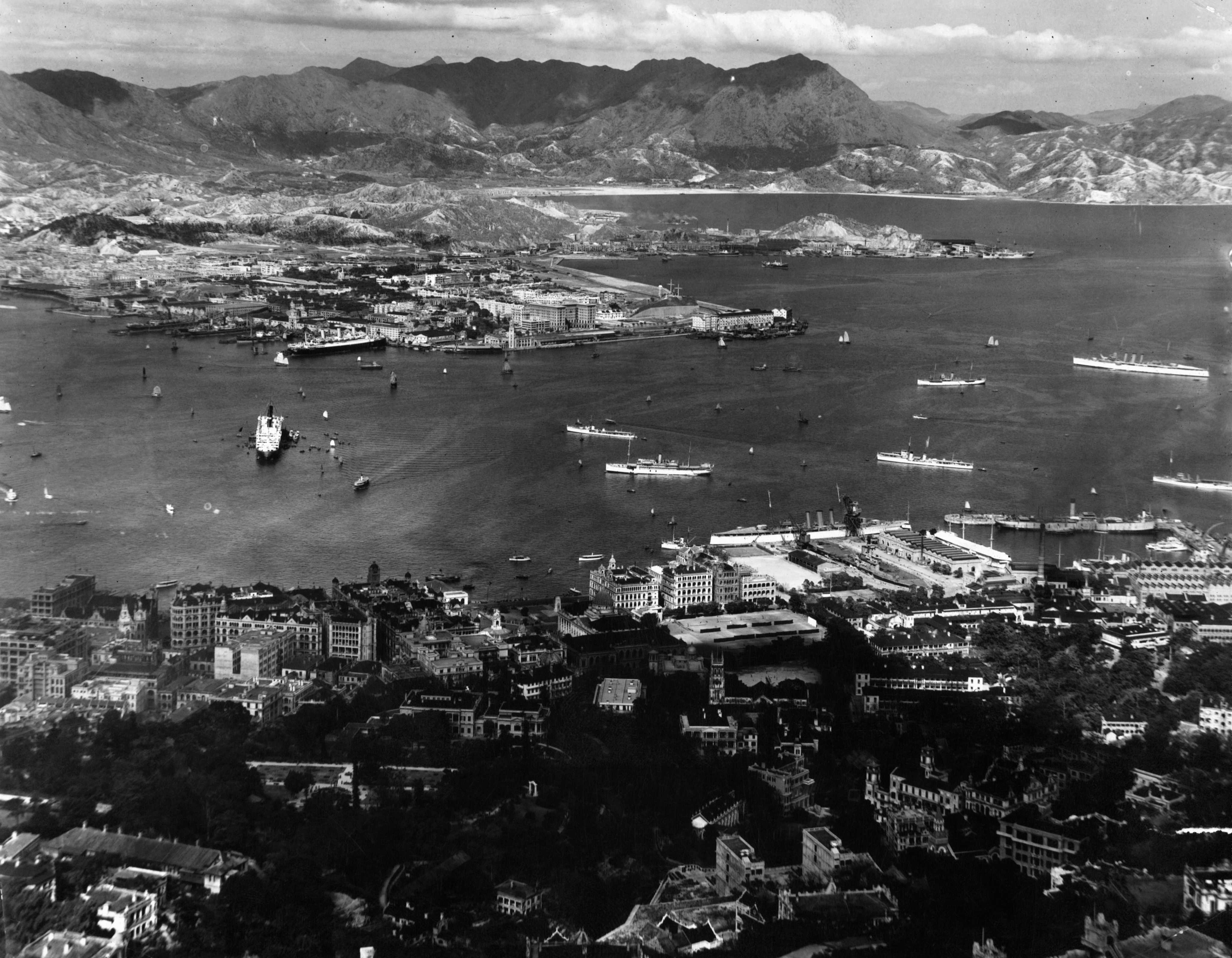 The view from Victoria Peak in the 1920s – a witness heard screams from the Tramway Path near the Peak Tramway, the Post reported on June 23, 1934. Photo: Getty Images