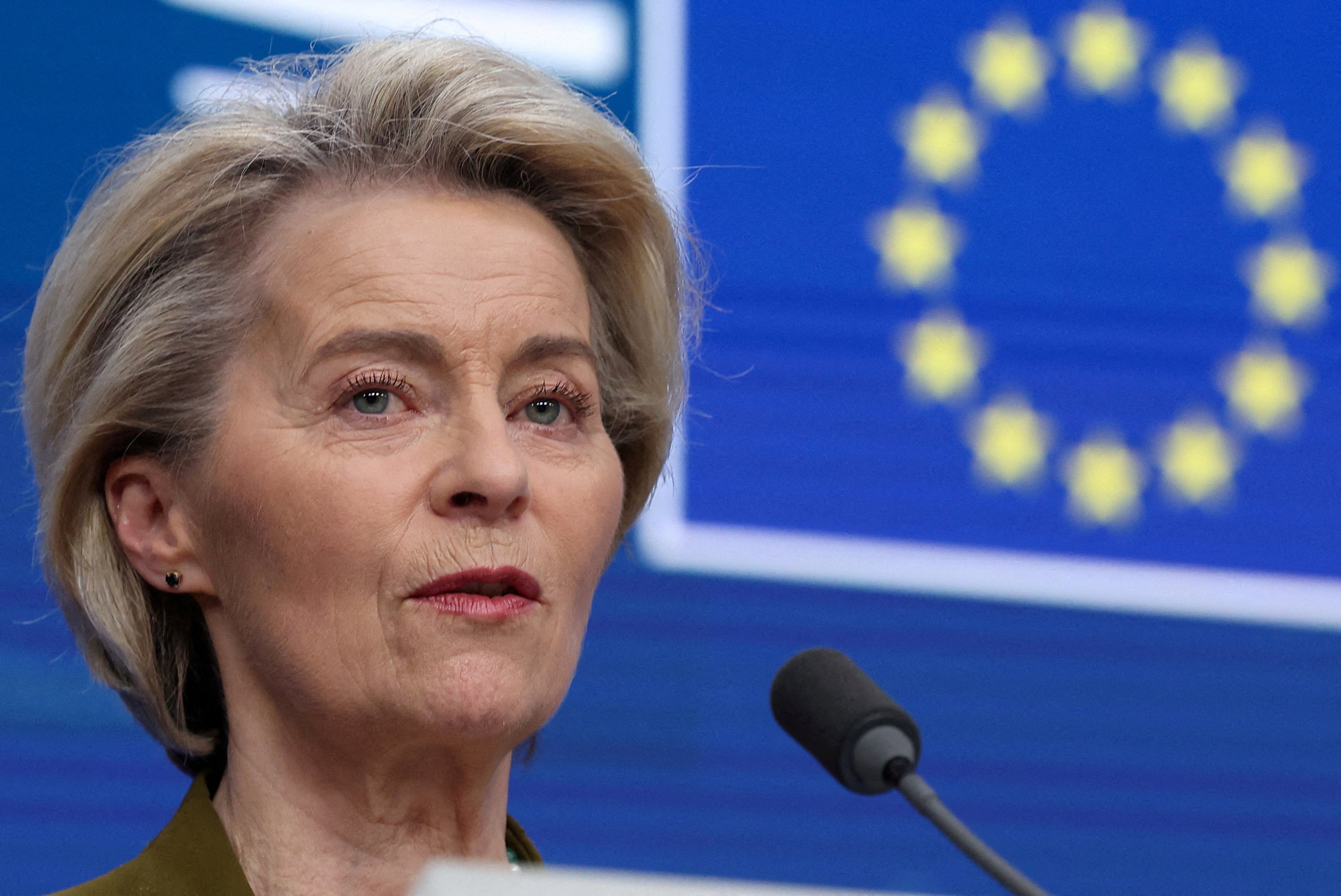 European Commission President Ursula von der Leyen delivered a hawkish critique of Beijing during the G7 summit in Canada on Monday. Photo: Reuters