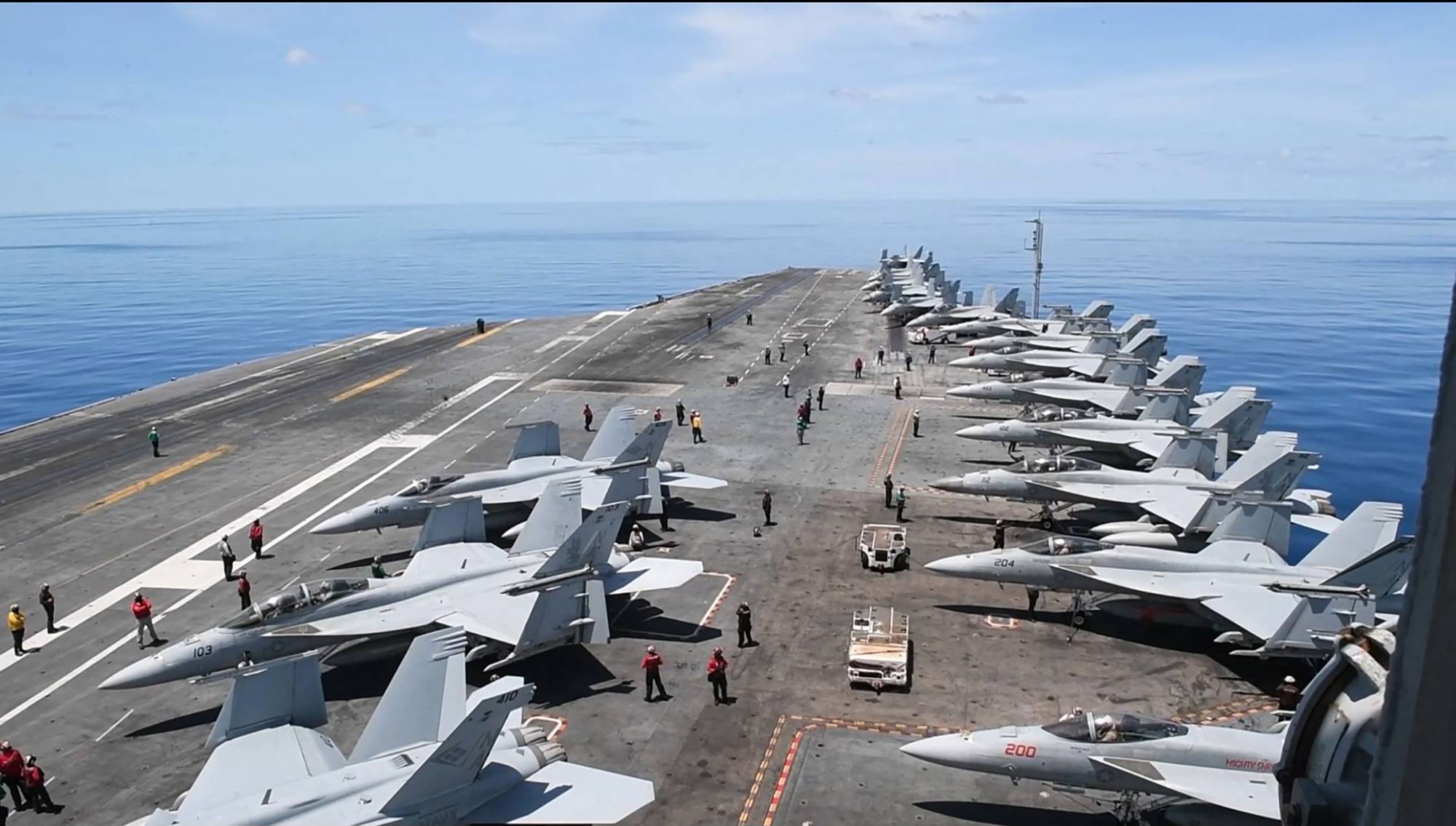 The American aircraft carrier USS Nimitz conducts flight operations in the South China Sea on May 28. Photo: DVIDS / Mass Communication Specialist Seaman Edward Jacome / AFP The American aircraft carrier USS Nimitz conducts flight operations in the South China Sea on May 28. Photo: DVIDS / Mass Communication Specialist Seaman Edward Jacome / AFP