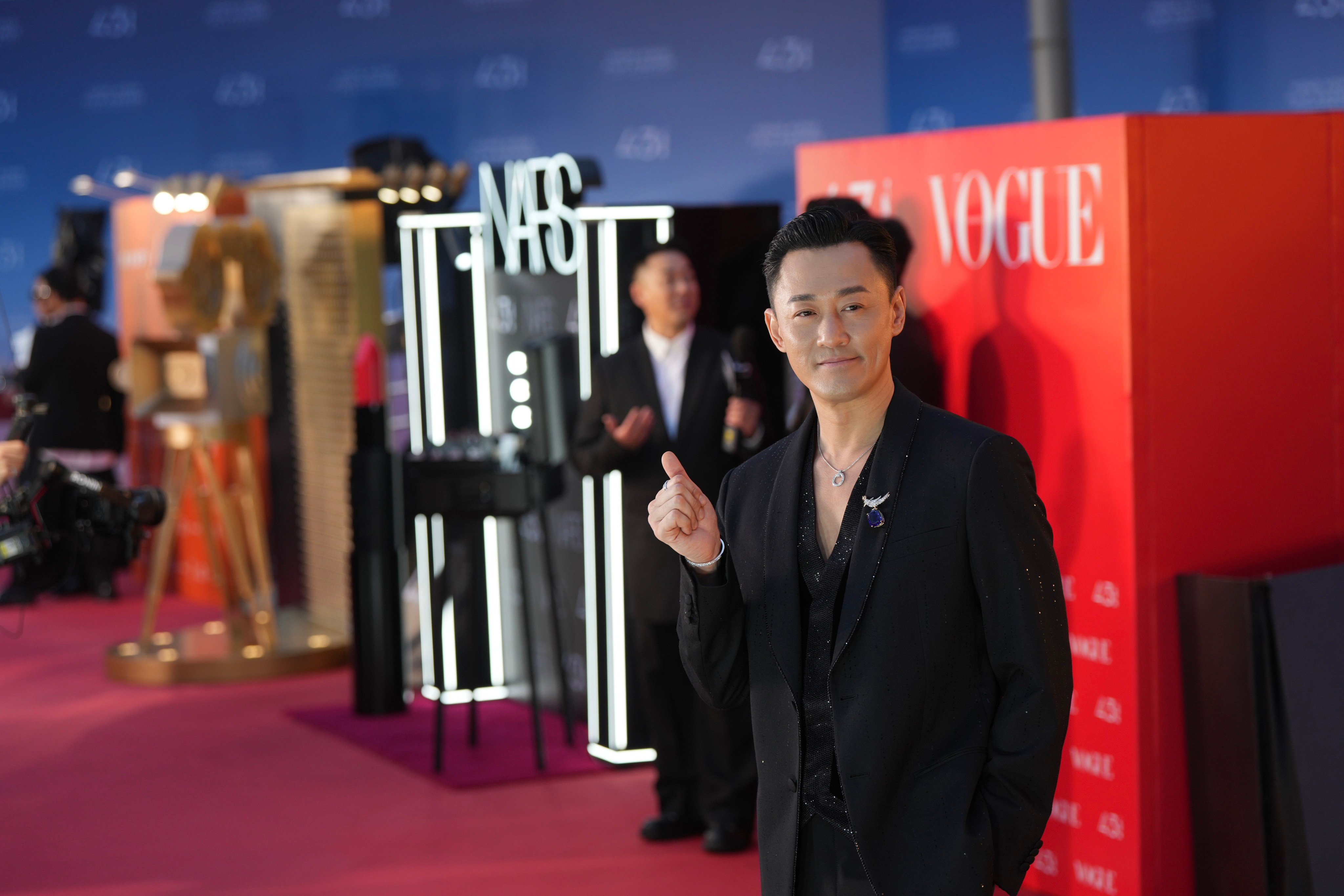 Raymond Lam arrives at The 43rd Hong Kong Film Awards on April 27, 2025. Photo: Sam Tsang
