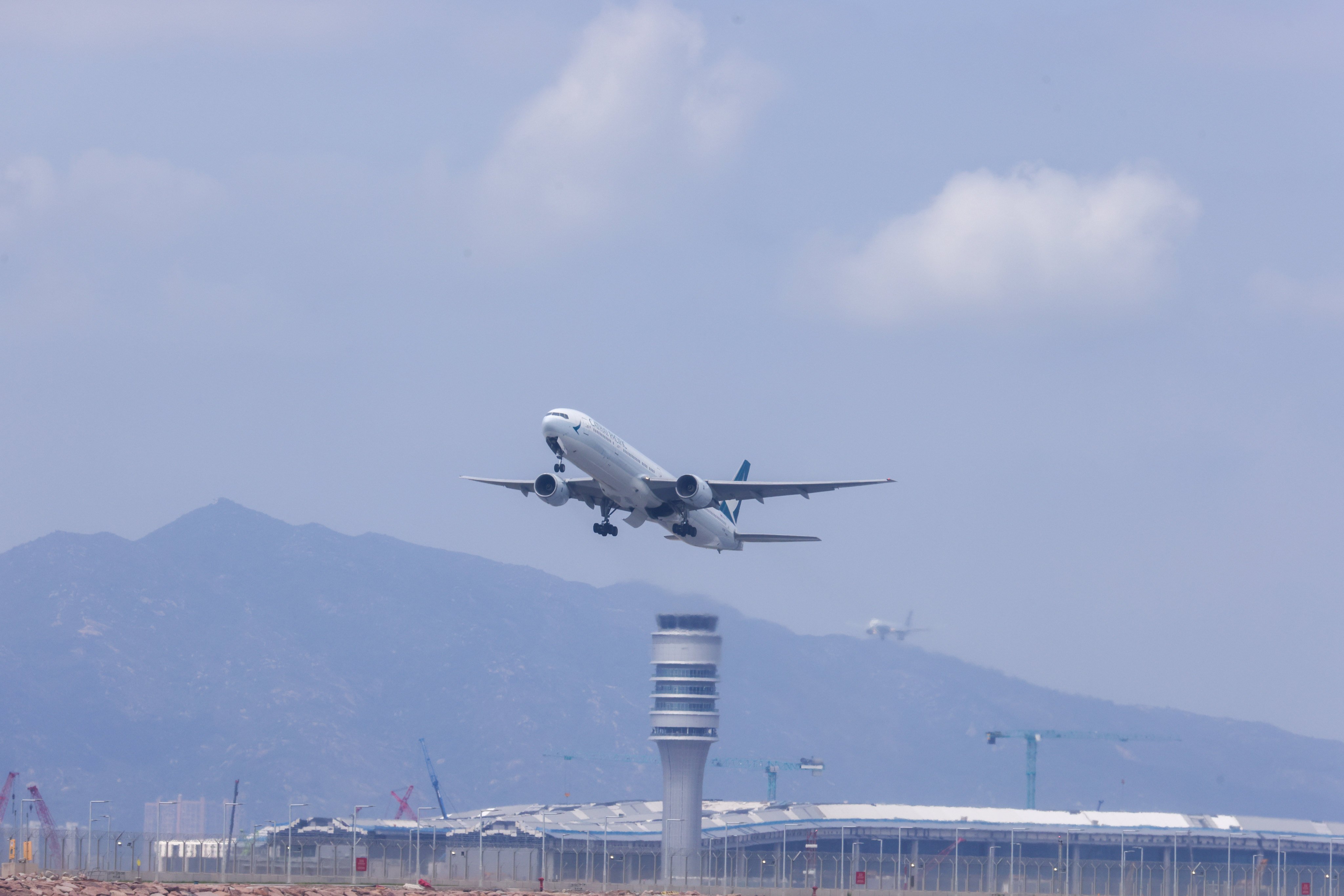 A Cathay Pacific aircraft takes off from Hong Kong International Airport on June 6. Photo: Nora Tam