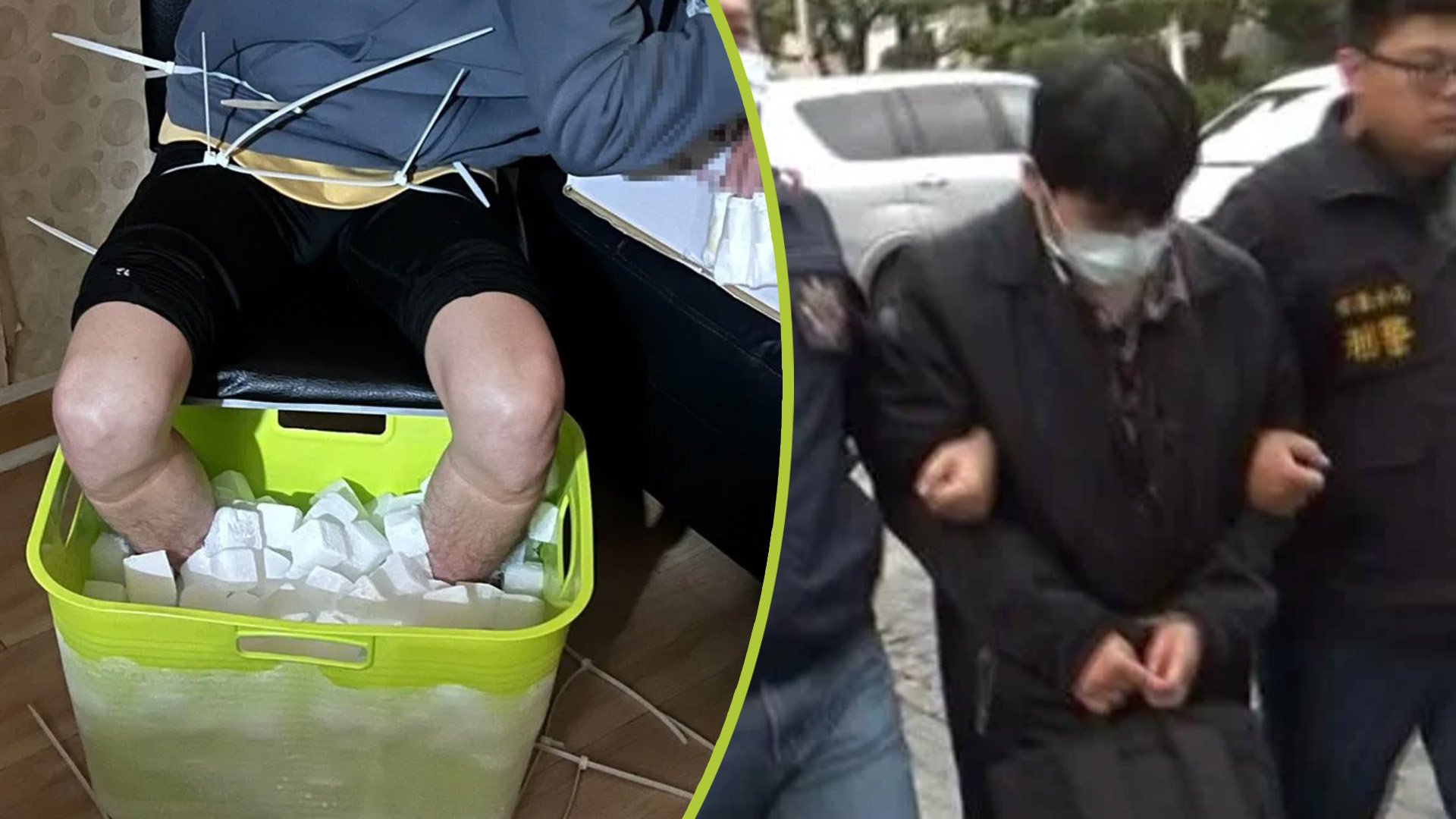 A Taiwanese man soaked his feet in dry ice for 10 hours to defraud insurance companies, resulting in a double amputation. Photo: SCMP composite/Yahoo