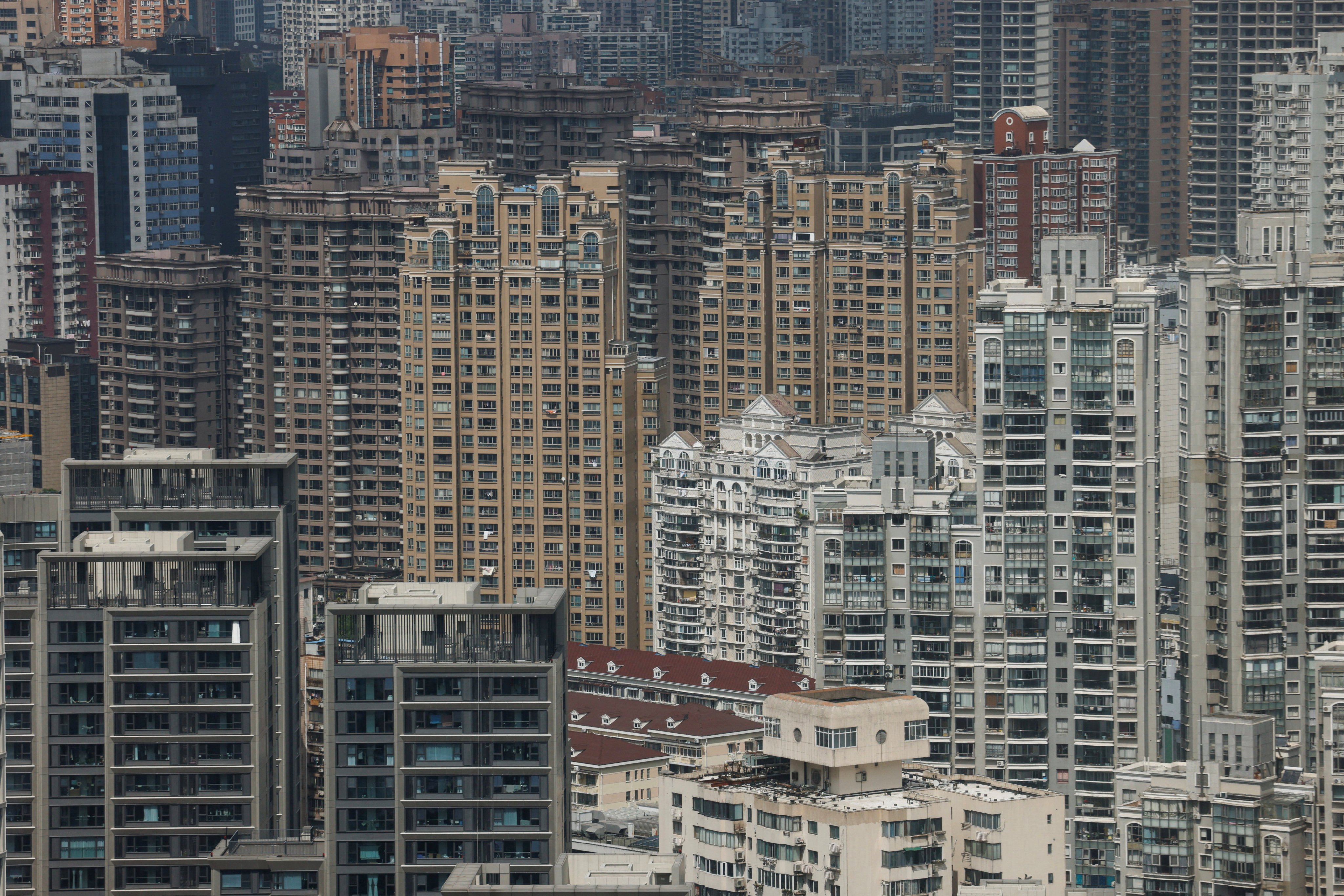 Residential buildings are pictured in Shanghai on September 29, 2024. To boost domestic demand – a prerequisite for mitigating the damage from the trade war – Beijing needs to stabilise the housing market. Photo: Reuters