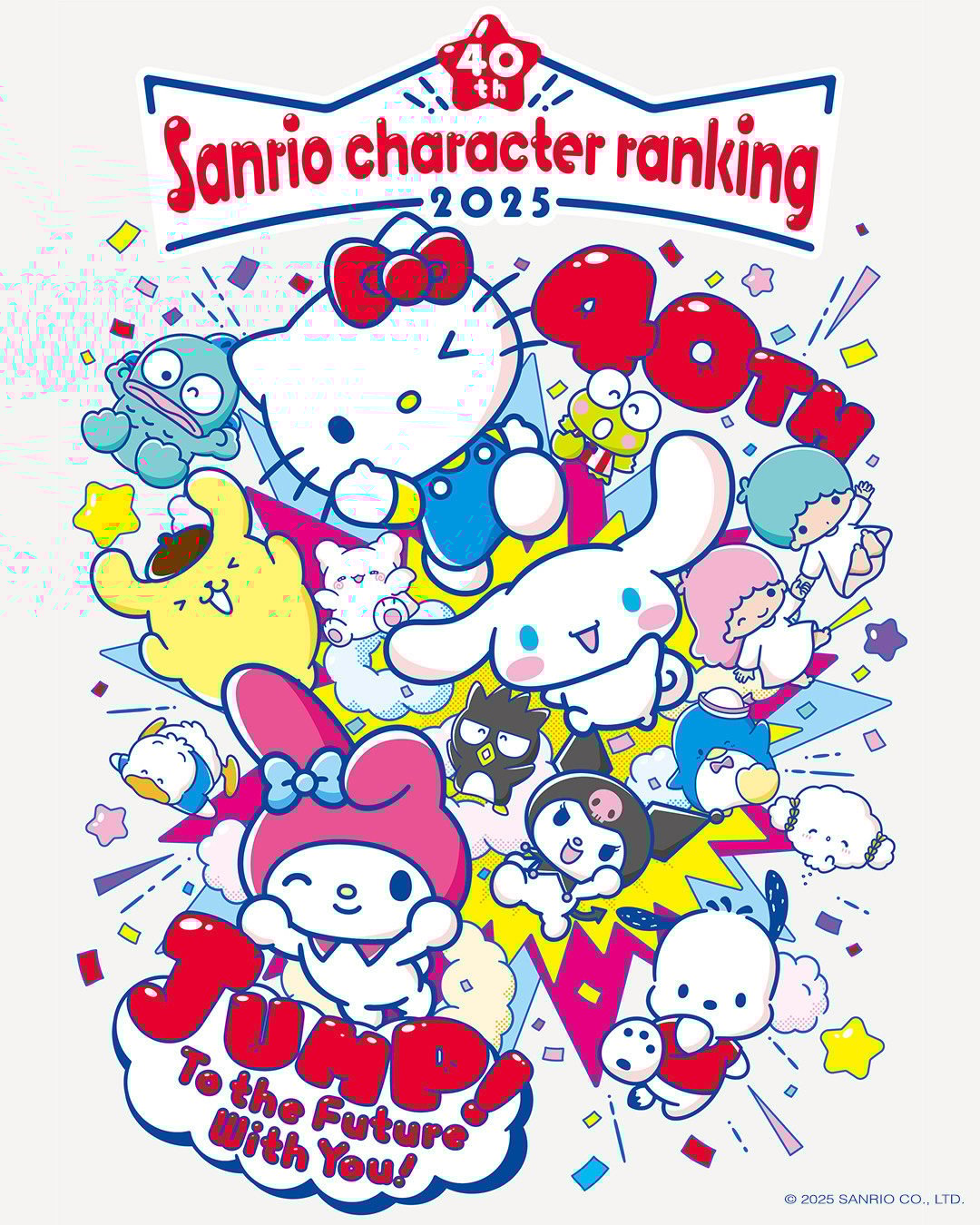 Sanrio will announce the winner of the 40th edition of its character ranking contest at the end of June. Illustration: @sanrio/Instagram