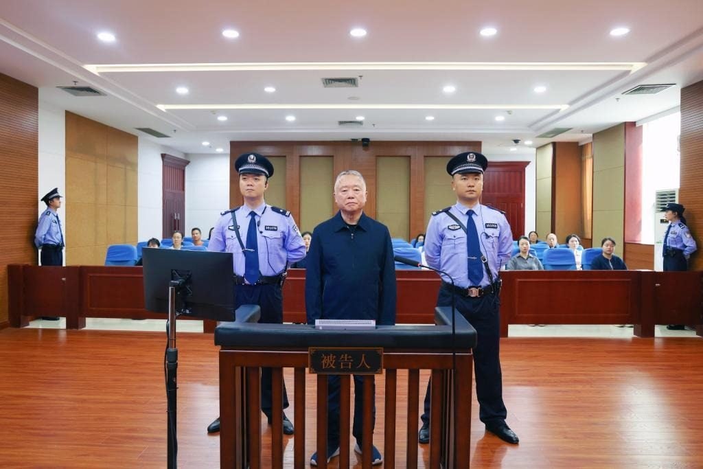 Liu Yuejin at the Fuzhou Intermediate People’s court in Fujian province, which has ordered that all of his personal properties be confiscated and his illegal gains turned over to the state. Photo: Handout