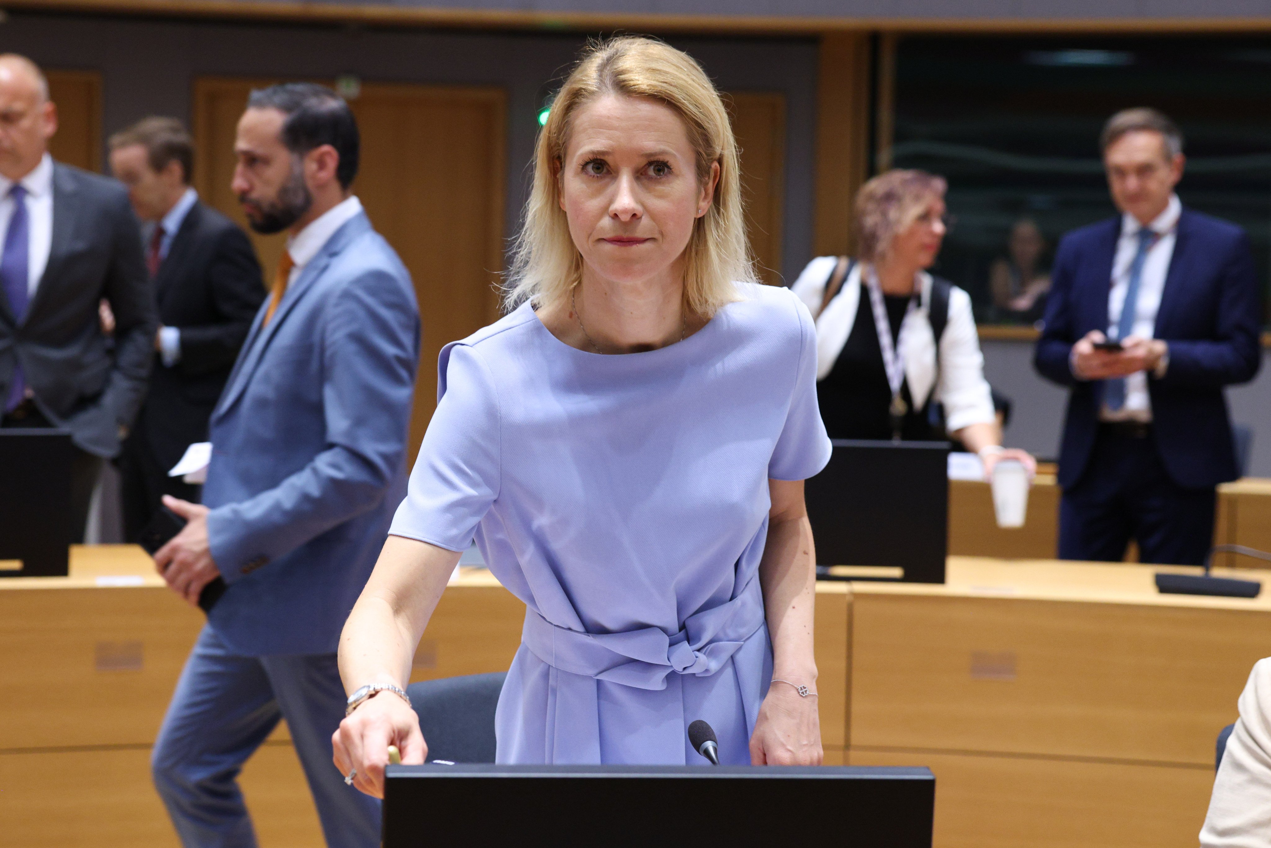 EU foreign policy chief Kaja Kallas attends the EU Foreign Affairs Council. Photo: dpa via Handout
