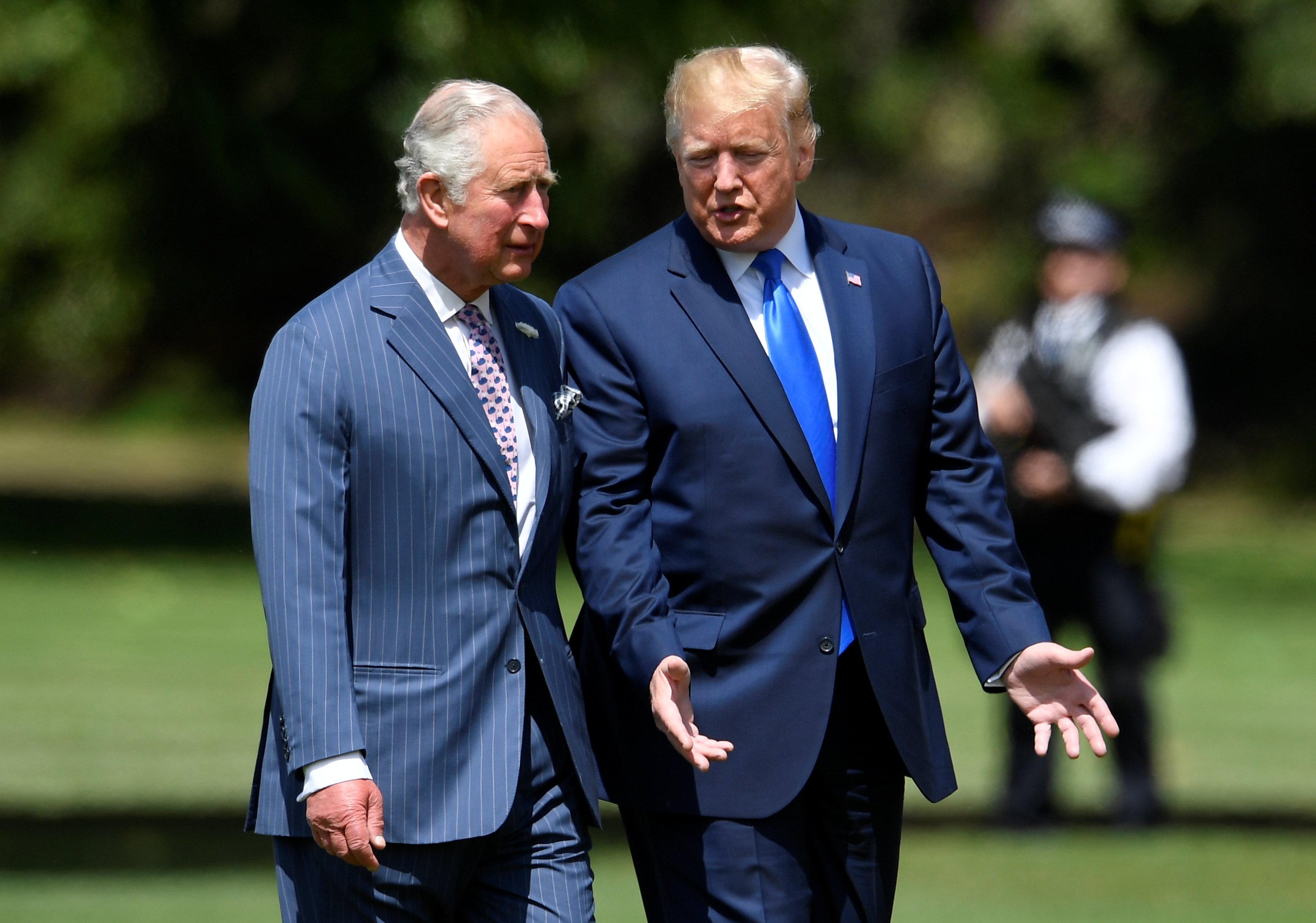 US President Donald Trump  (right) meets Britain’s Prince Charles at Buckingham Palace in 2019. Photo: Reuters