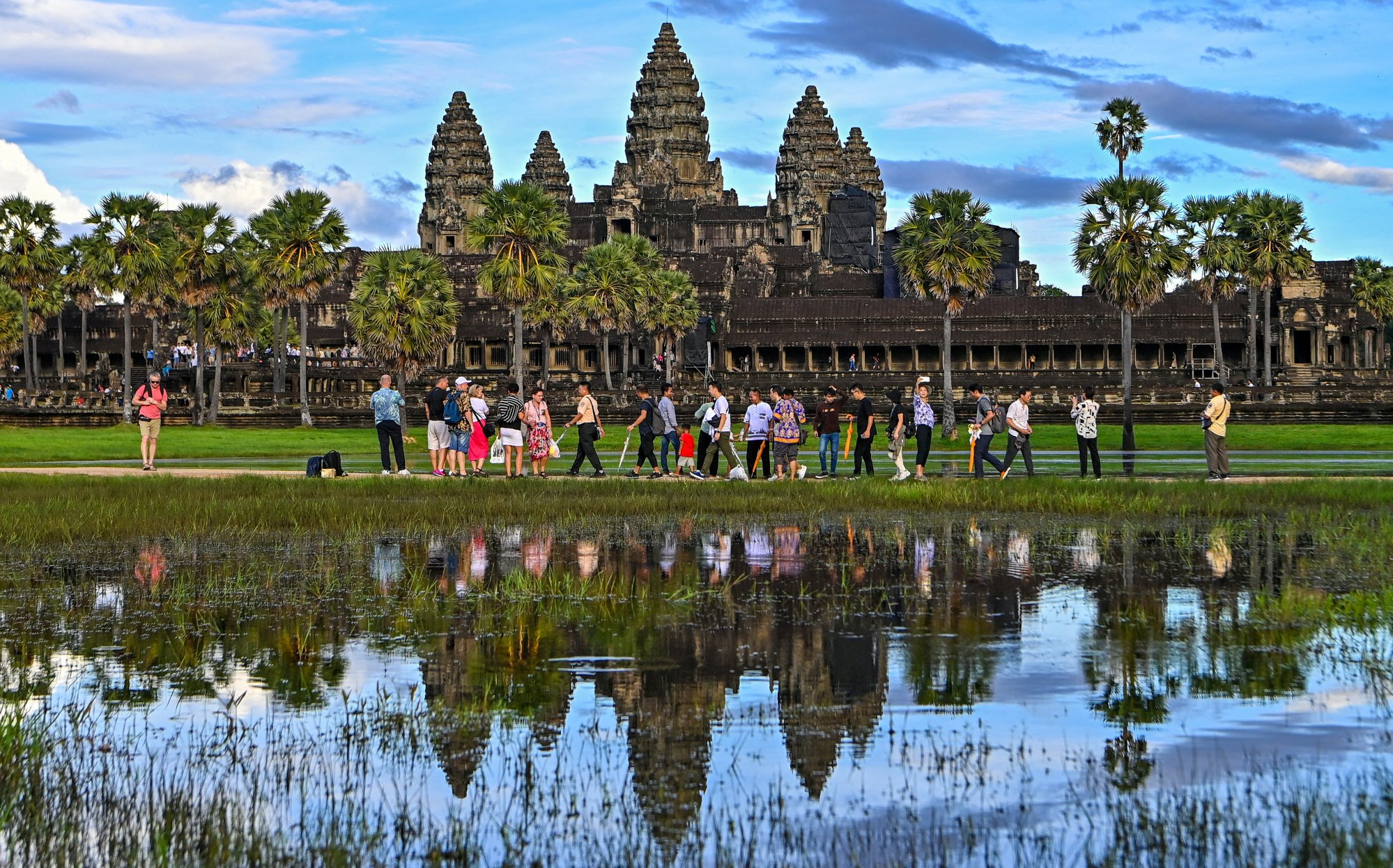 Tourists visit the Angkor Wat temple in Siem Reap province. Photo: AFP Tourists visit the Angkor Wat temple in Siem Reap province. Photo: AFP