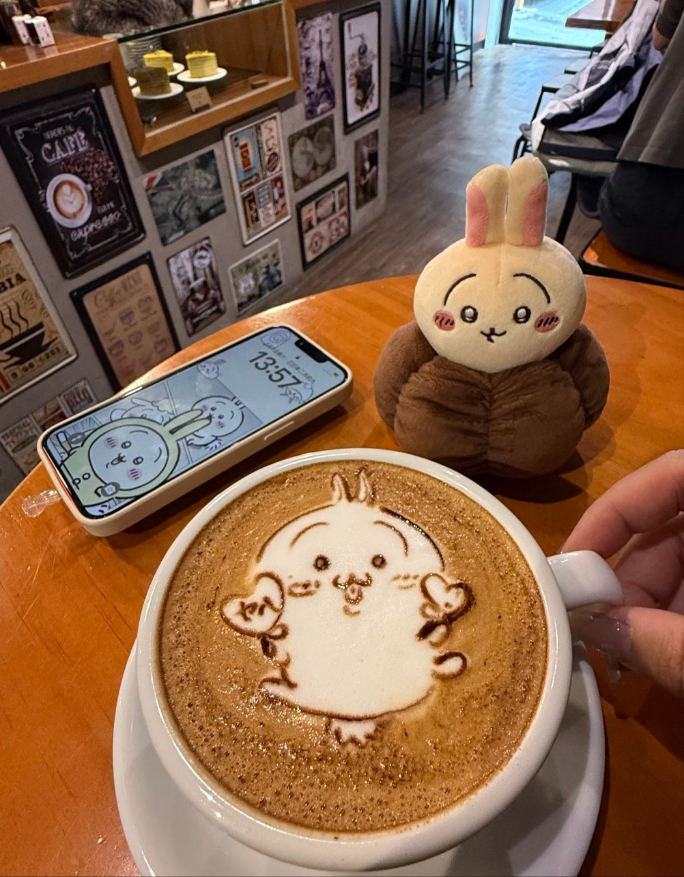 A food blogger shares her Hashtag Coffee latte art on RedNote. Photo: RedNote/LeeWingYanYan