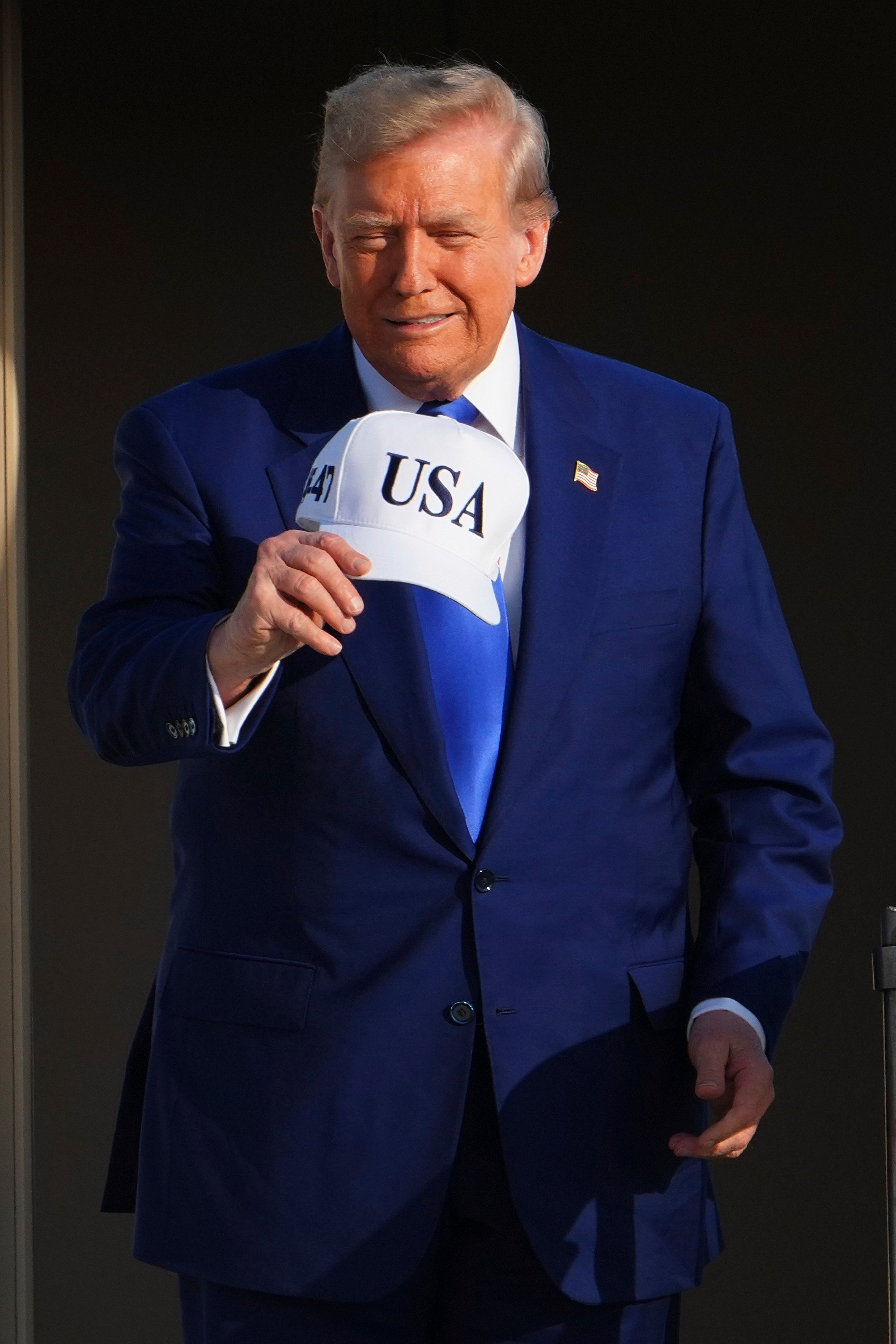 US President Donald Trump arrives at Amsterdam Schiphol Airport ahead of the Nato summit taking place in The Hague on Tuesday. Photo: AP