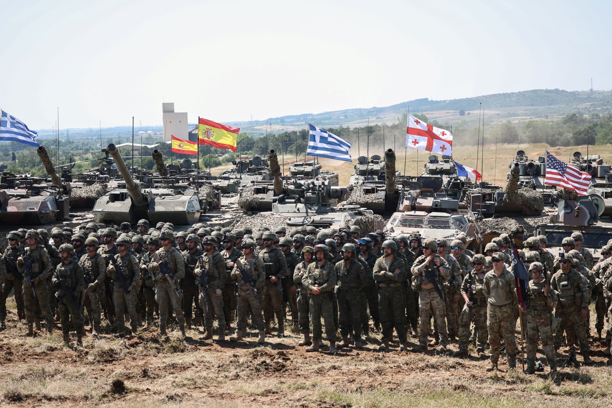 Nato forces taking part in the US-led ‘LIVEX Immediate Response 2025’ military exercise in Greece this month. Photo: Reuters