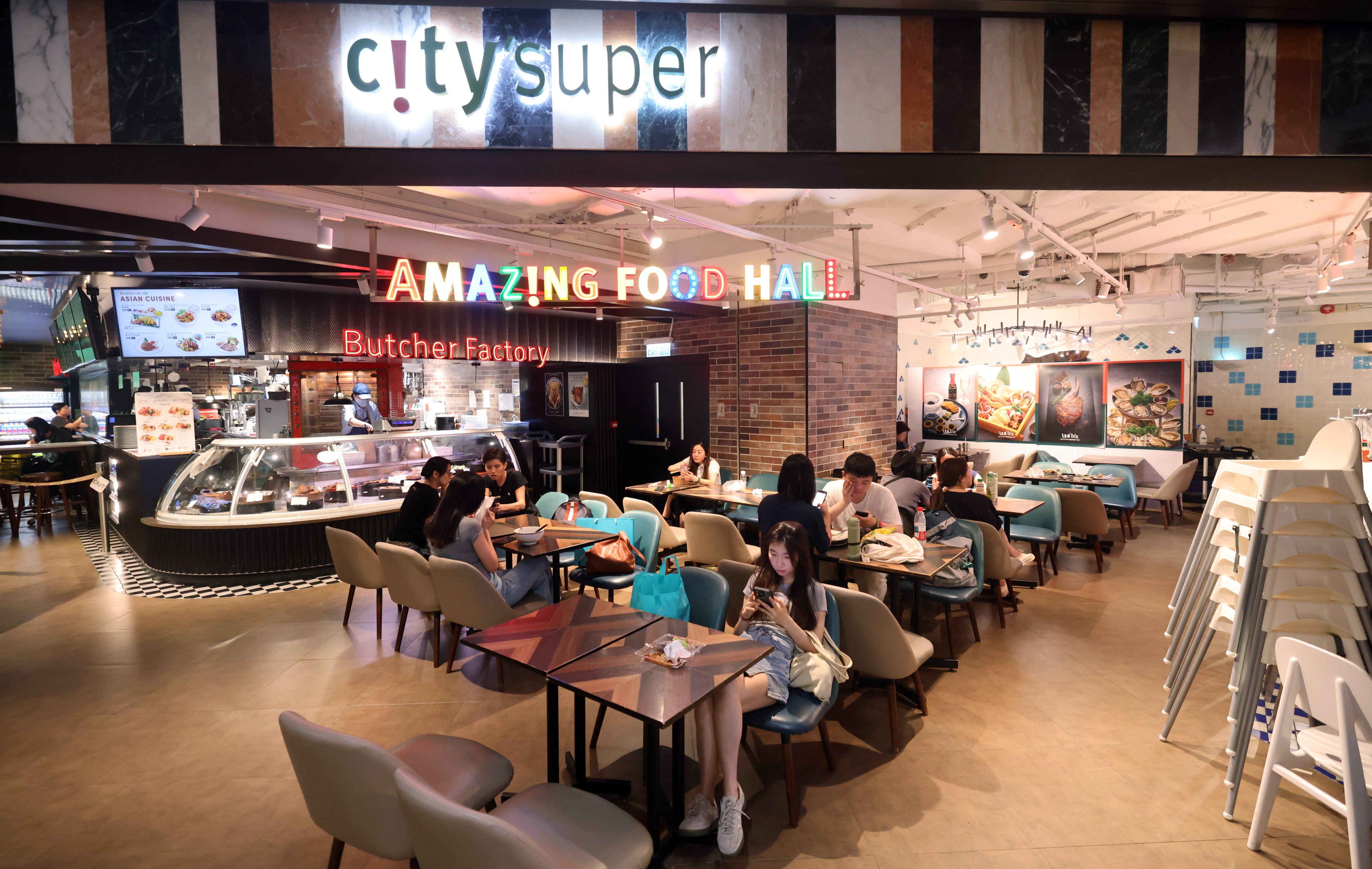 City’super’s Amazing Food Hall is located next to its supermarket at Times Square. Photo: Nora Tam