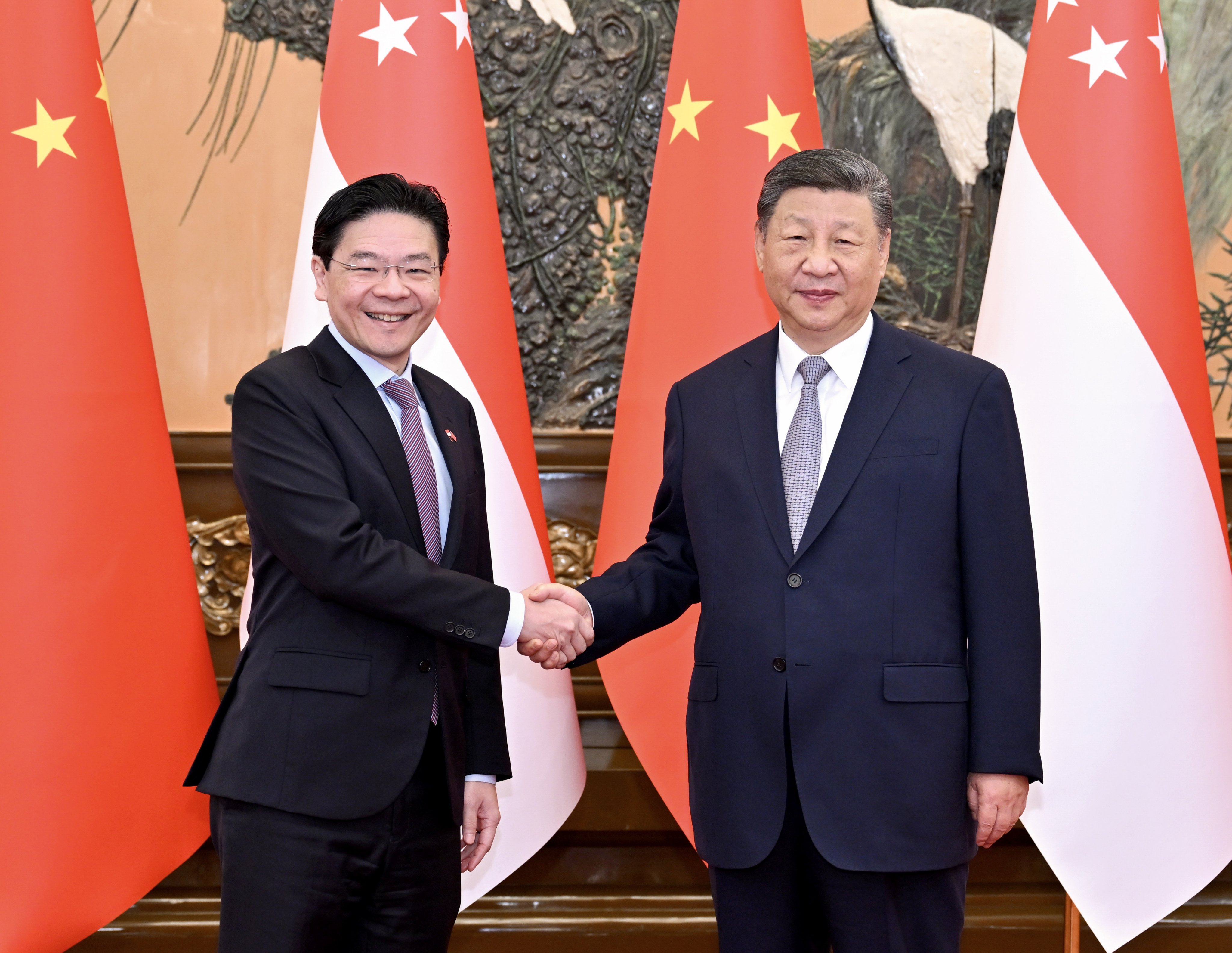 The meeting between Chinese President Xi Jinping and Singaporean Prime Minister Lawrence Wong in Beijing on Tuesday underscores a push by Asean for multilateralism. Photo: EPA