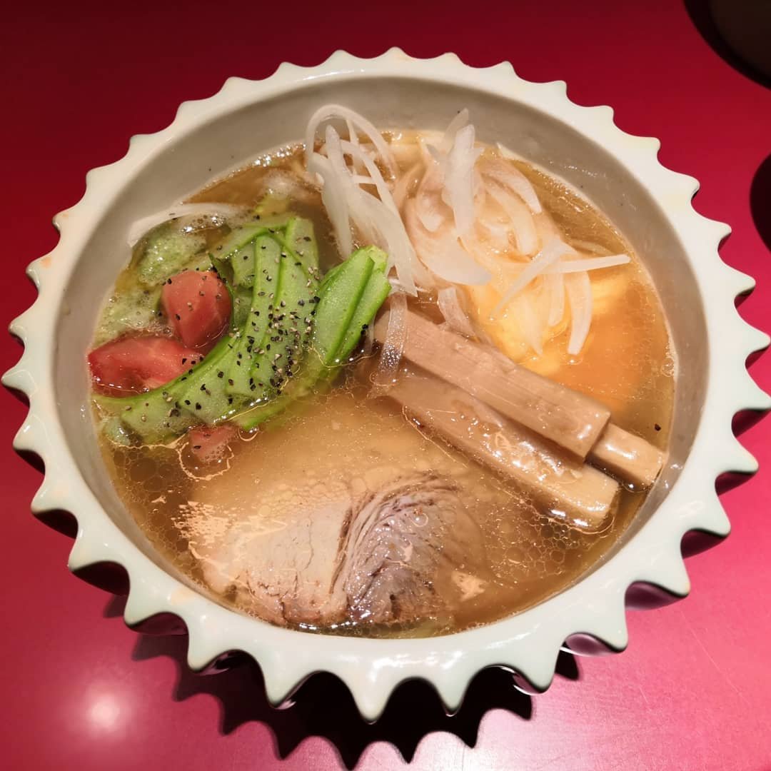 Cactus ramen at a restaurant in Kasugai, Japan. Photo: Instagram/ramenkun2018