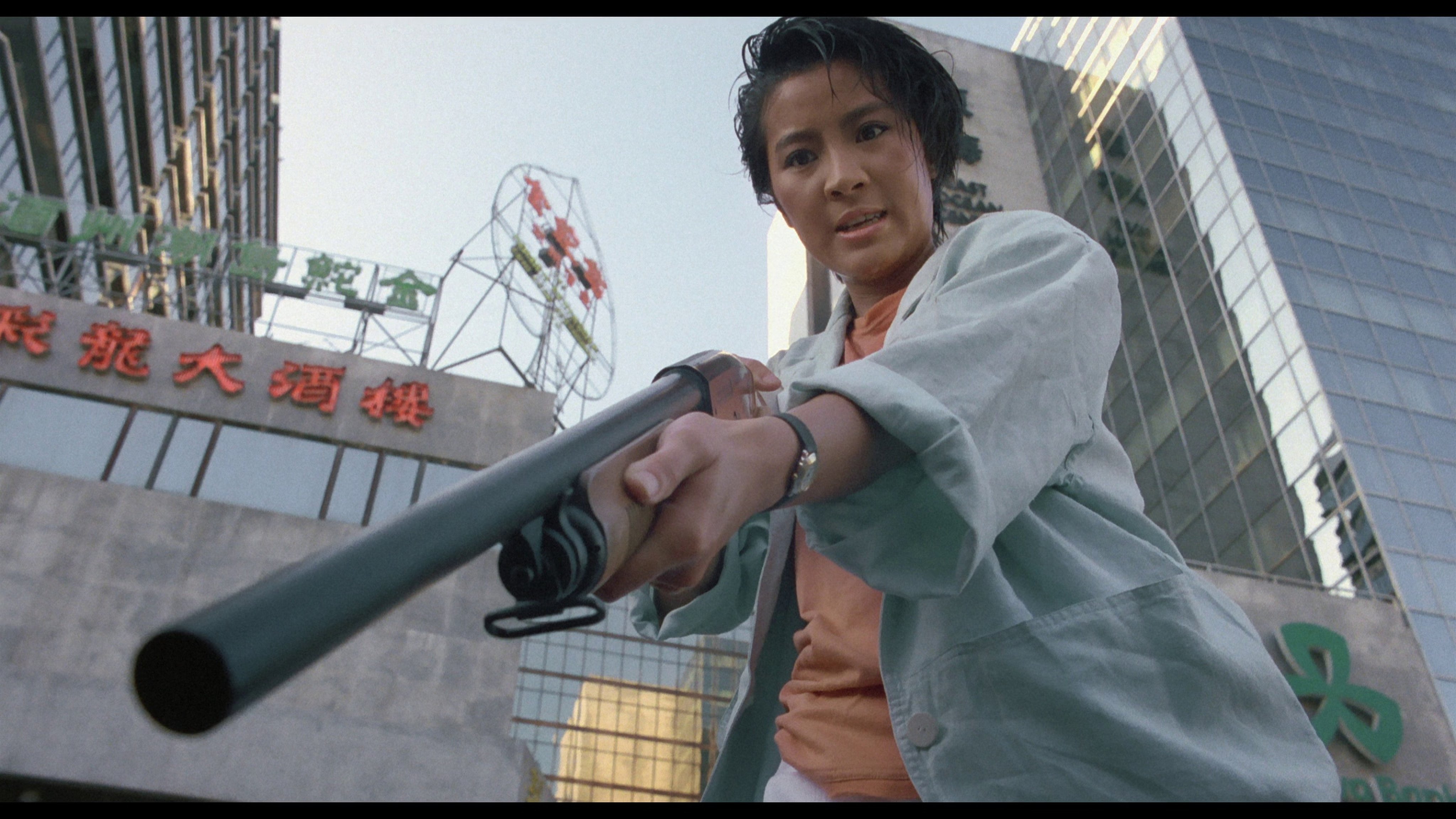 Michelle Yeoh, one of the Girls with Guns genre’s early stars, in 1985 film Yes, Madam. Photo: D&B