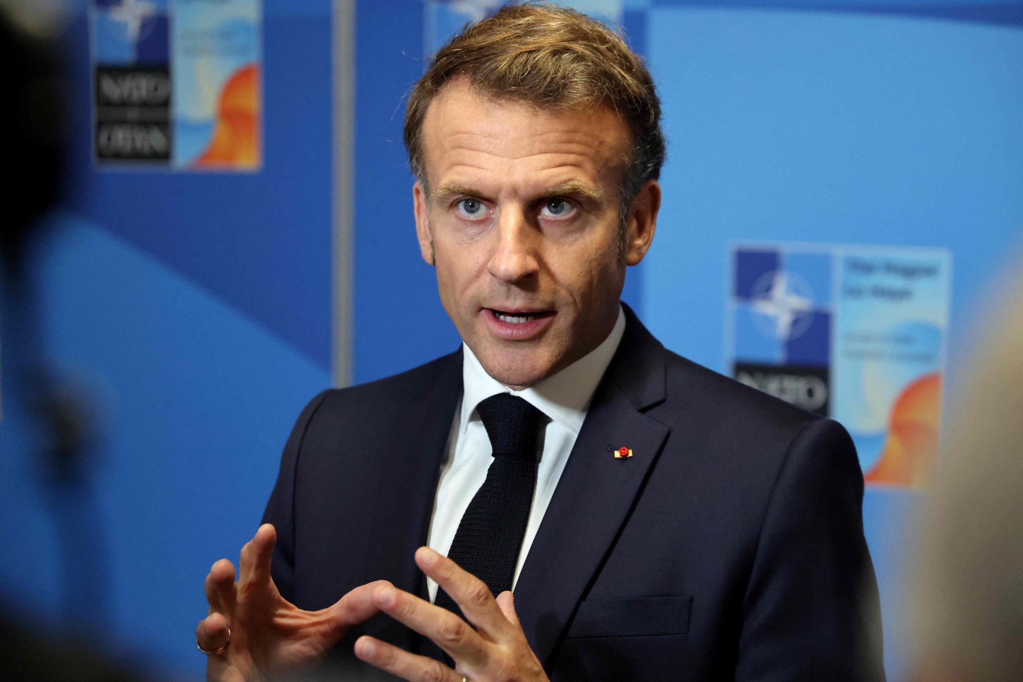 France’s President Emmanuel Macron during the Nato summit in The Hague on Wednesday. Macron previously opposed the idea of a Nato office in Tokyo. Photo: AFP France’s President Emmanuel Macron during the Nato summit in The Hague on Wednesday. Macron previously opposed the idea of a Nato office in Tokyo. Photo: AFP
