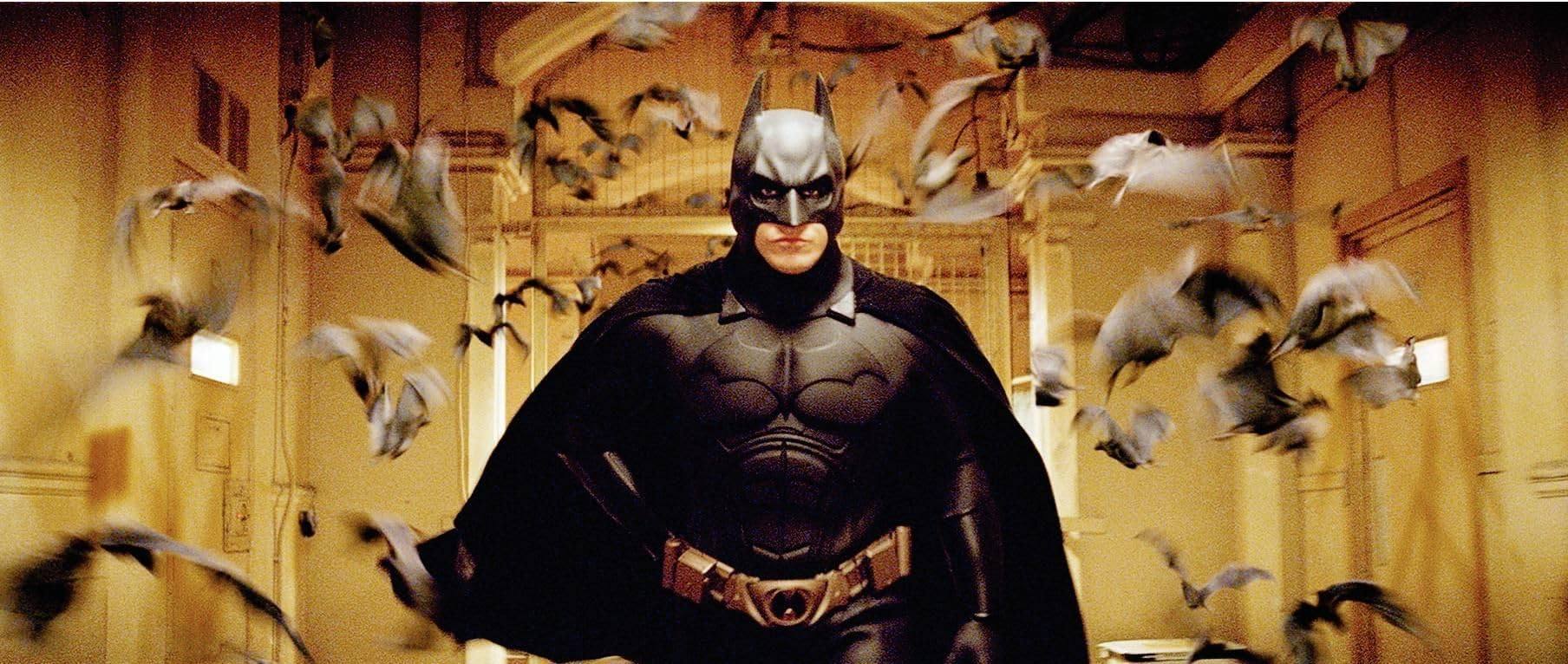 Christian Bale in a still from Batman Begins (2005). Photo: Warner Bros Ent