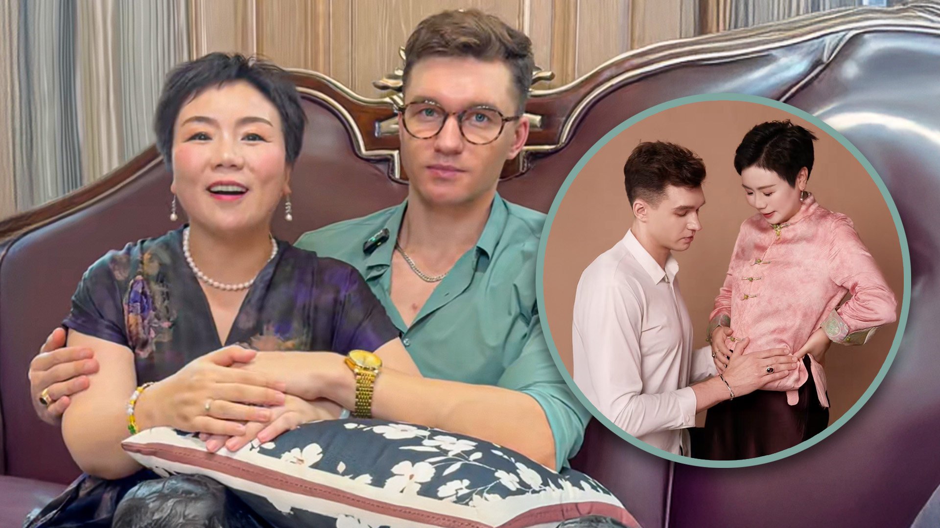 A 50-year-old Chinese woman has married her son’s Russian classmate, generating widespread attention and scepticism online. Photo: SCMP composite/Douyin