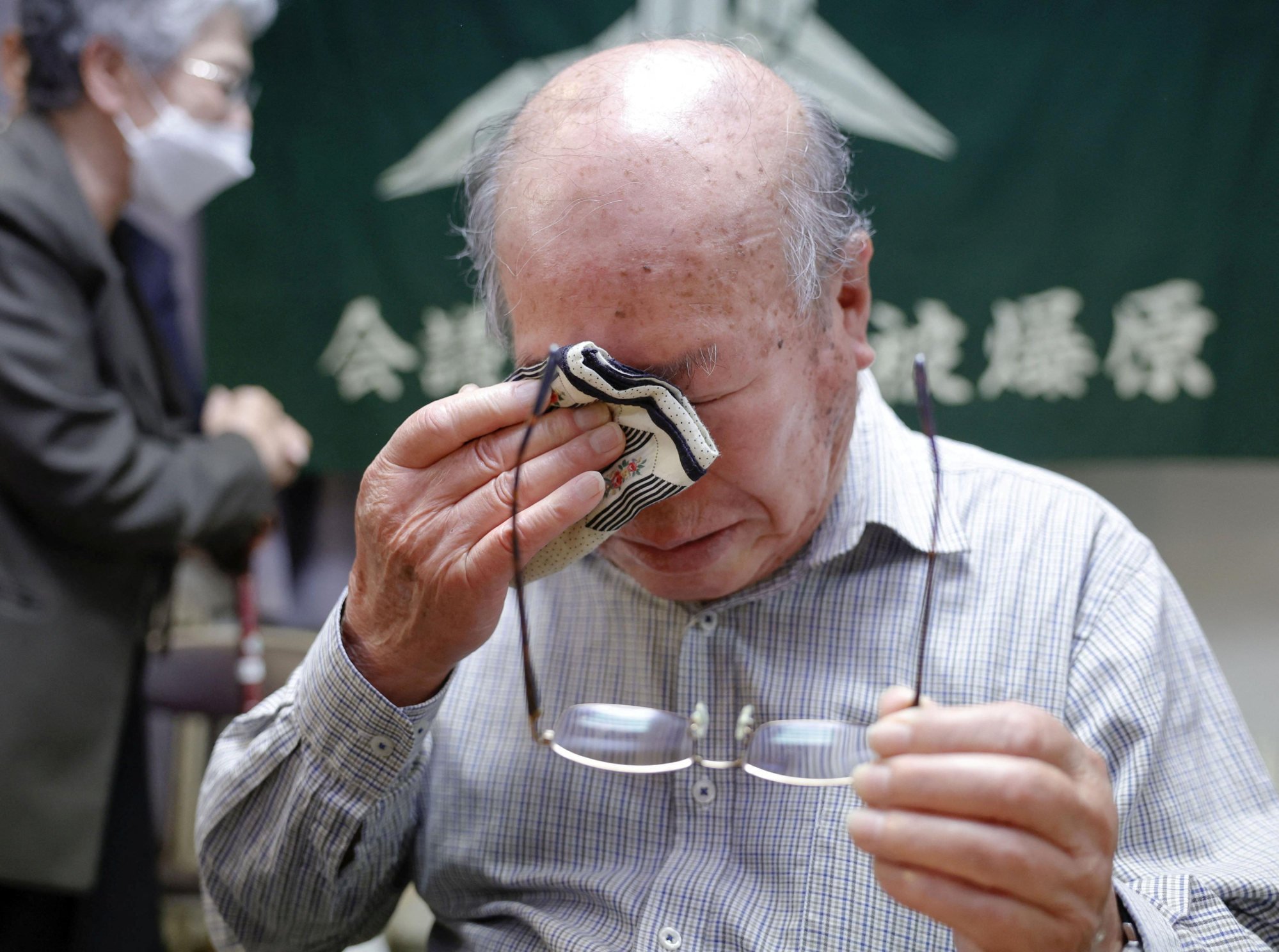 Shigemitsu Tanaka, who survived the 1945 atomic bombing of Nagasaki, cries after the 2024 Nobel Peace Prize winner was announced last year. Photo: Kyodo via Reuters Shigemitsu Tanaka, who survived the 1945 atomic bombing of Nagasaki, cries after the 2024 Nobel Peace Prize winner was announced last year. Photo: Kyodo via Reuters