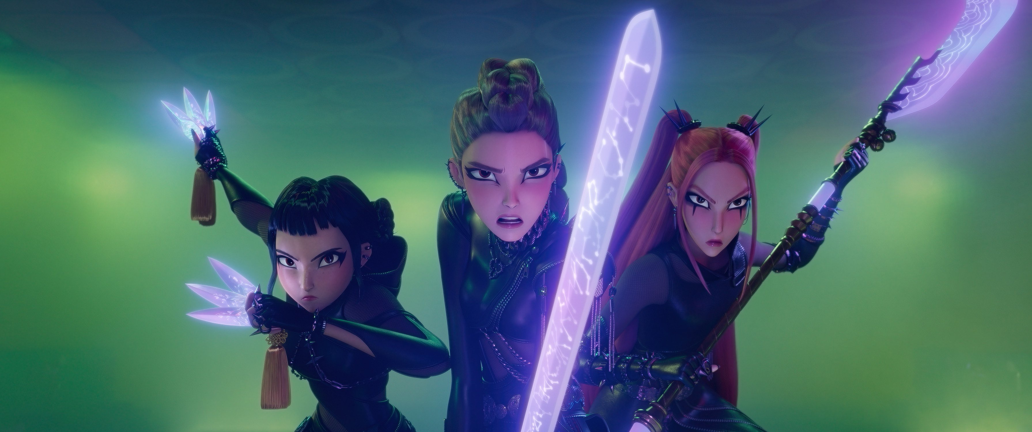 A still from Netflix’s new animated movie KPop Demon Hunters. Photo: Netflix
