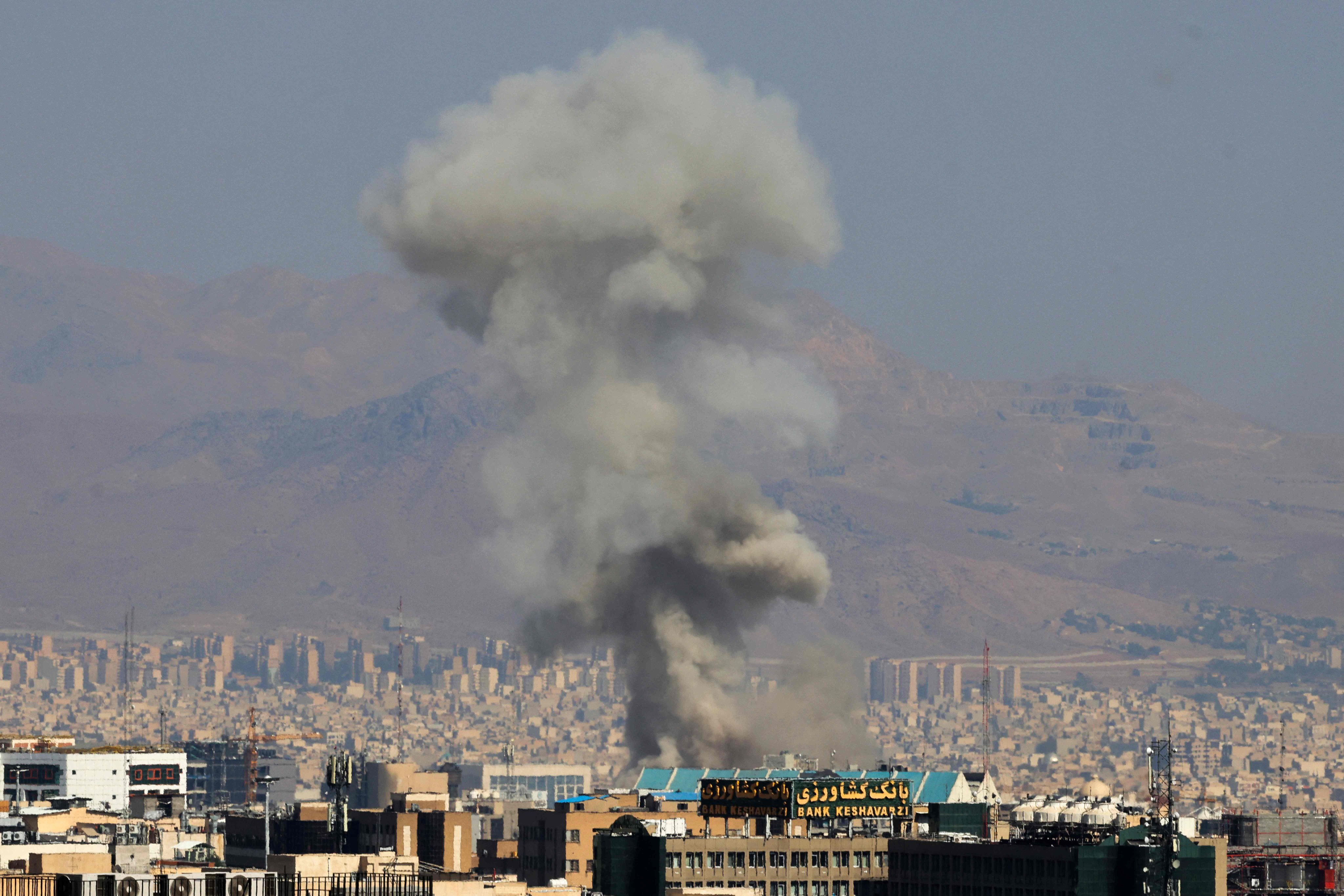 Smoke billows from an explosion in central Tehran on June 15 following an Israeli strike. Photo: AFP