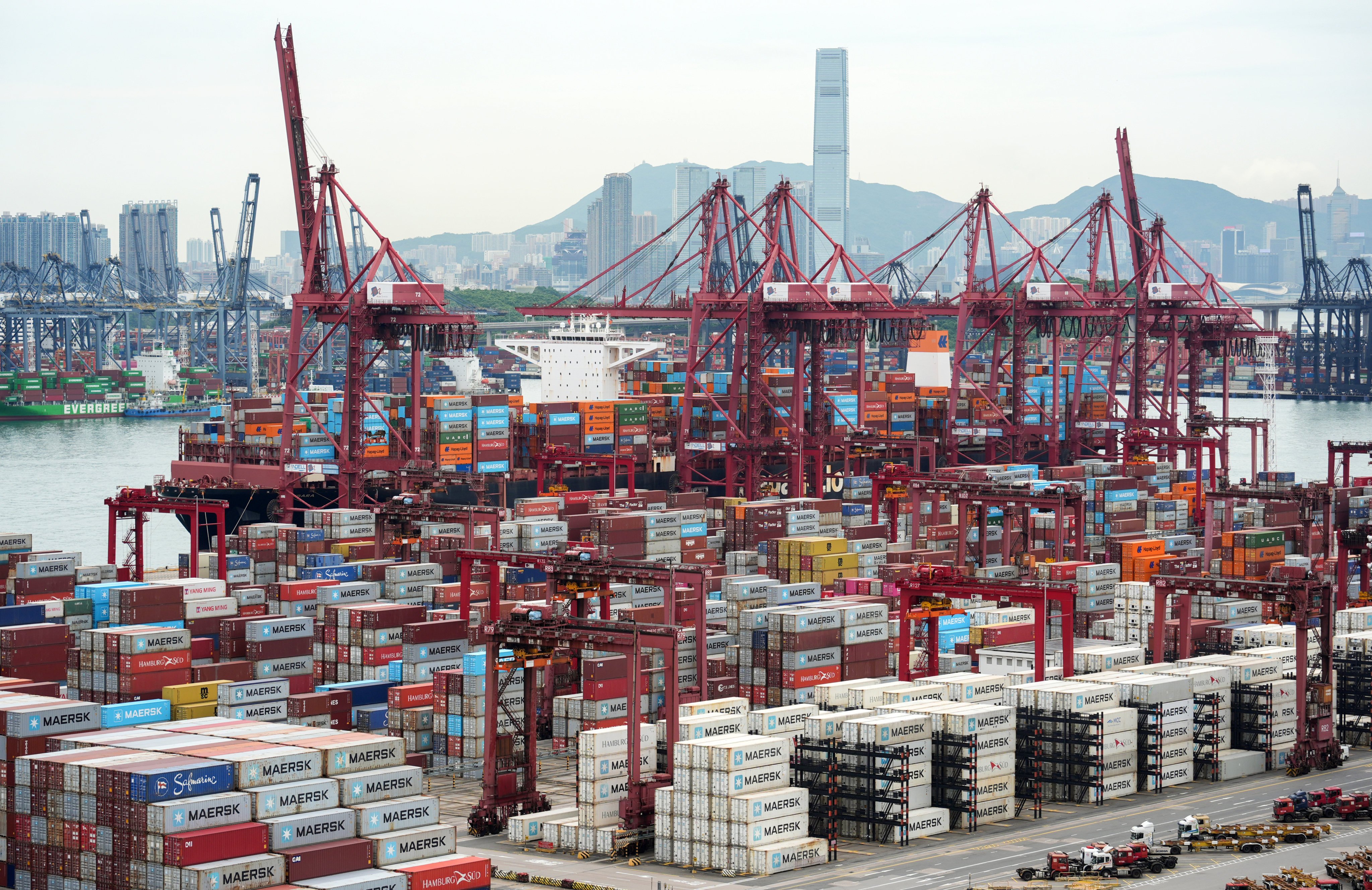 The ongoing trade war is expected to hit Hong Kong’s exports in the second half. Photo: Eugene Lee
