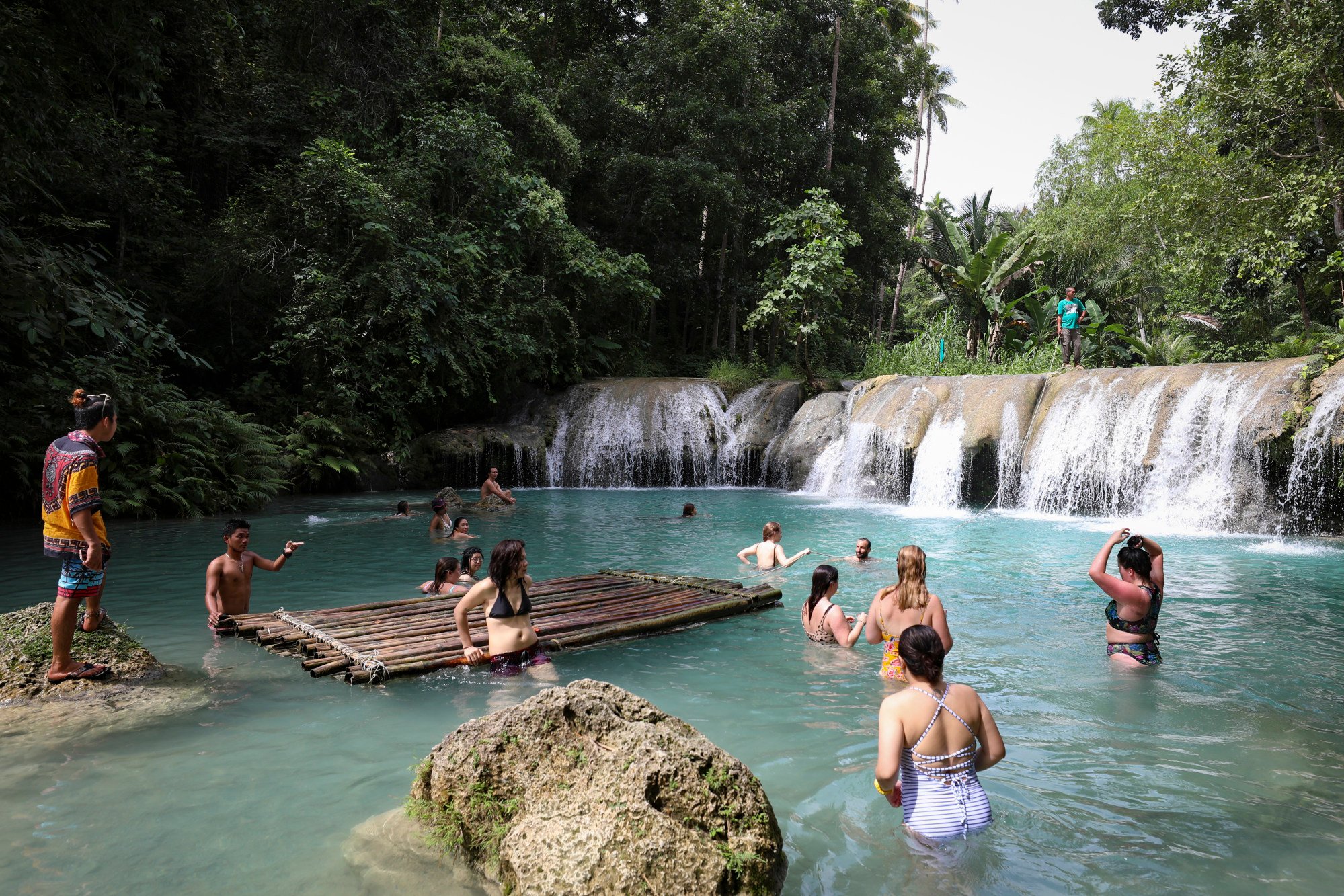 Tourists enjoy the Cambugahay waterfalls in Siquijor, Central Visaya. The Philippines attracted just 2.1 million of Southeast Asia’s 48.5 million tourist arrivals in the first part of the year. Photo: SCMP Tourists enjoy the Cambugahay waterfalls in Siquijor, Central Visaya. The Philippines attracted just 2.1 million of Southeast Asia’s 48.5 million tourist arrivals in the first part of the year. Photo: SCMP