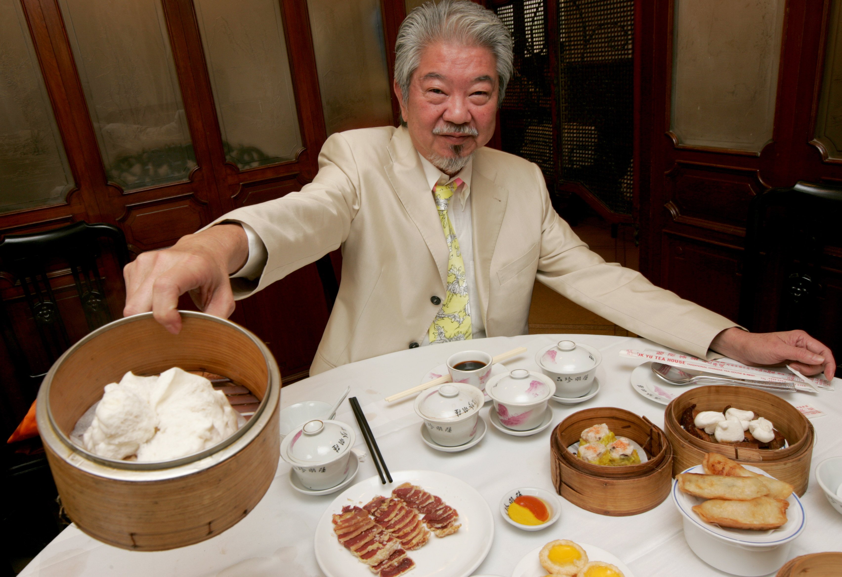 Interview with food critic writer Chua Lam at Luk Yu Tea House, Central. 21JUN08